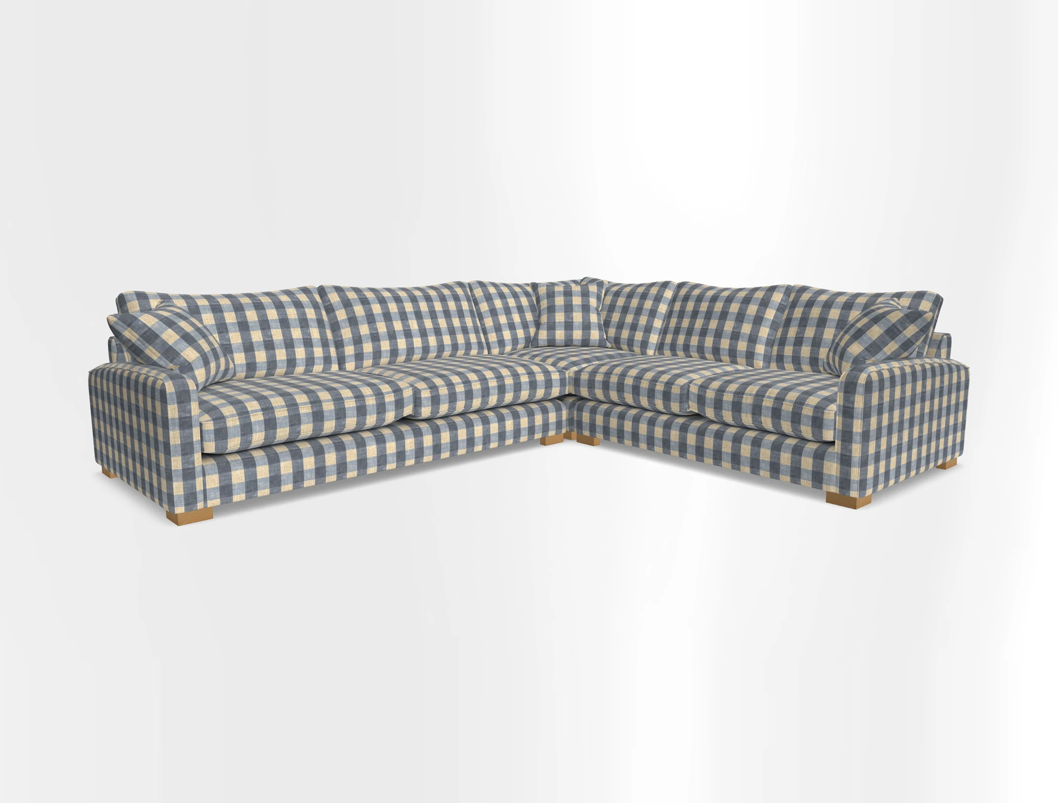 Brook Green large corner sofa LHF in Two Tone Plain Biscuit