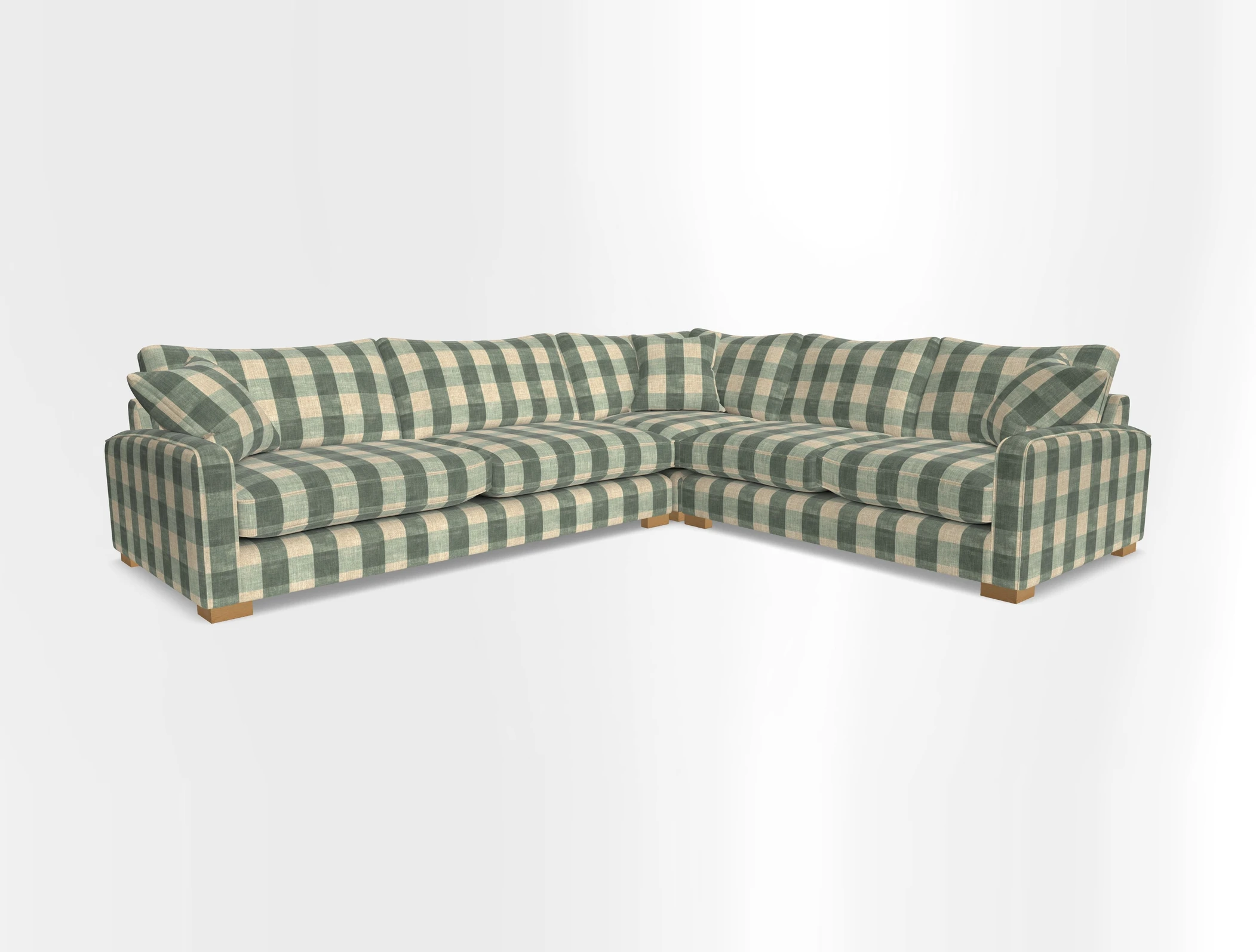 Brook Green large corner sofa LHF in Two Tone Plain Biscuit