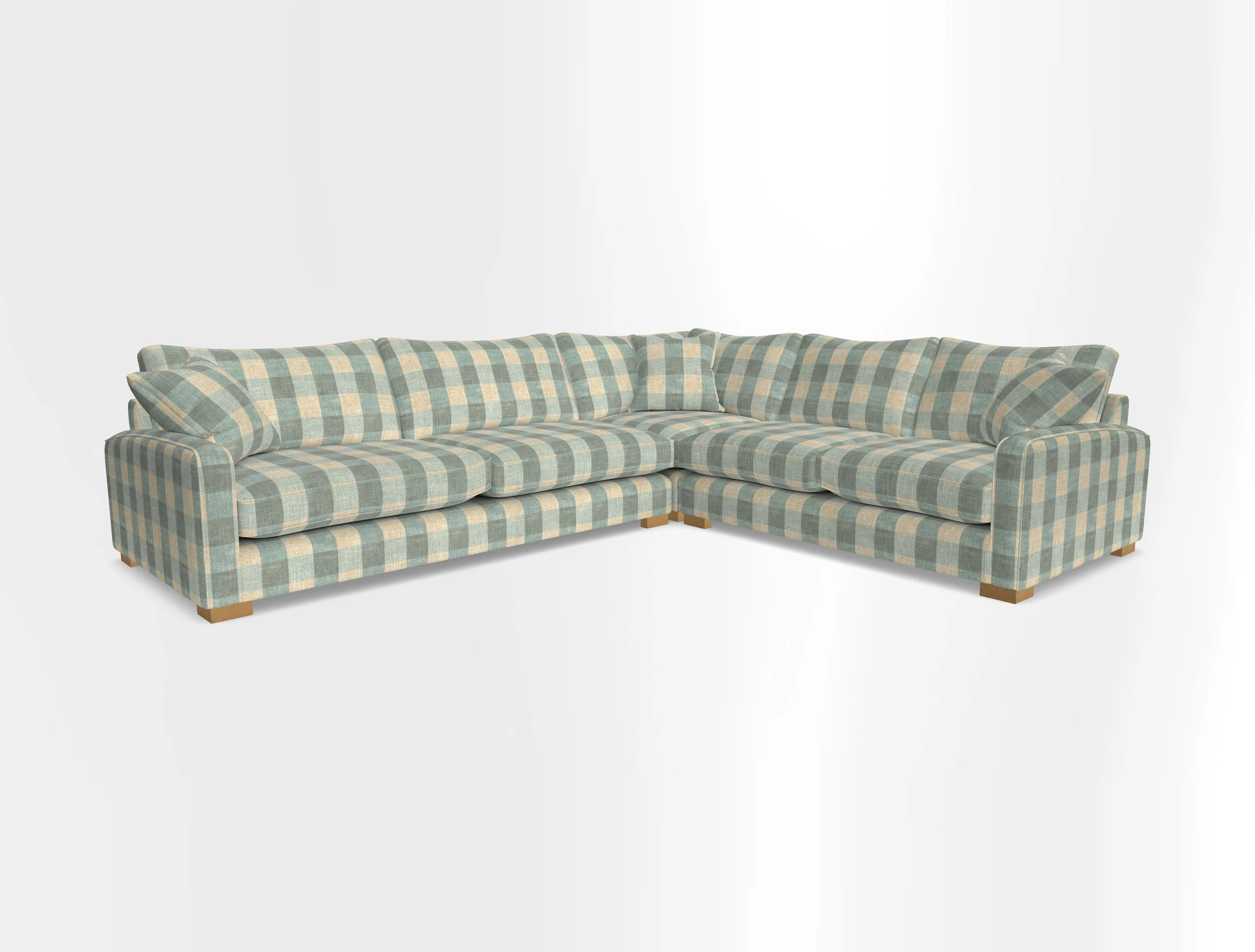 Brook Green large corner sofa LHF in Two Tone Plain Biscuit