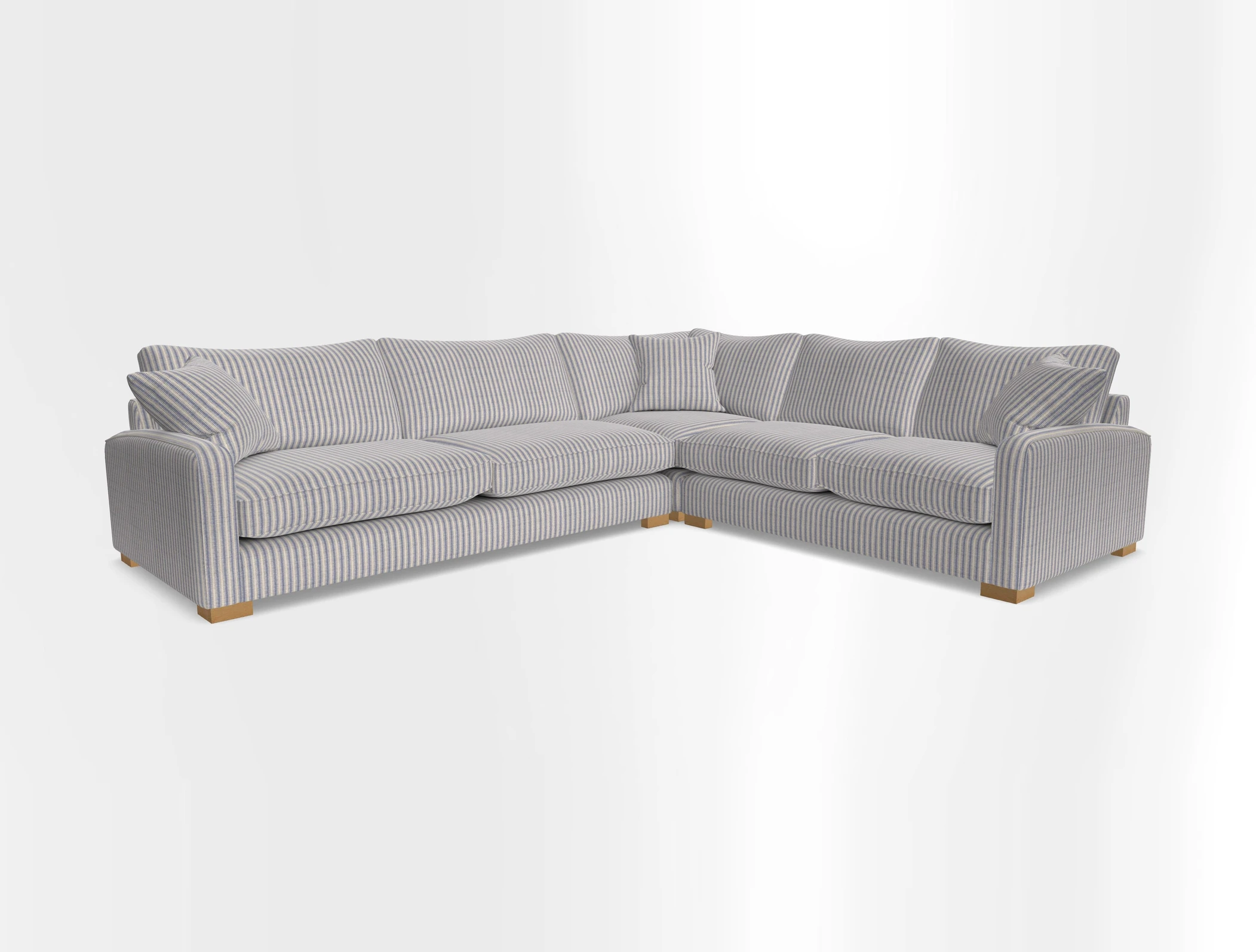 Brook Green large corner sofa LHF in Two Tone Plain Biscuit