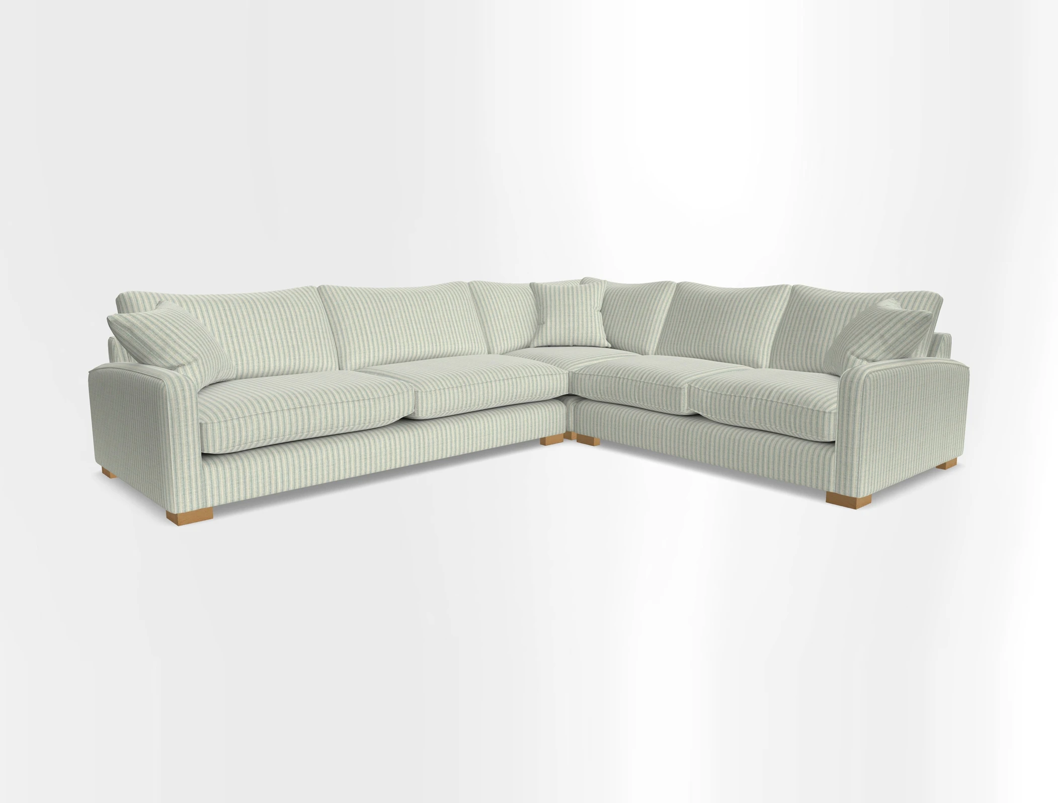 Brook Green large corner sofa LHF in Two Tone Plain Biscuit