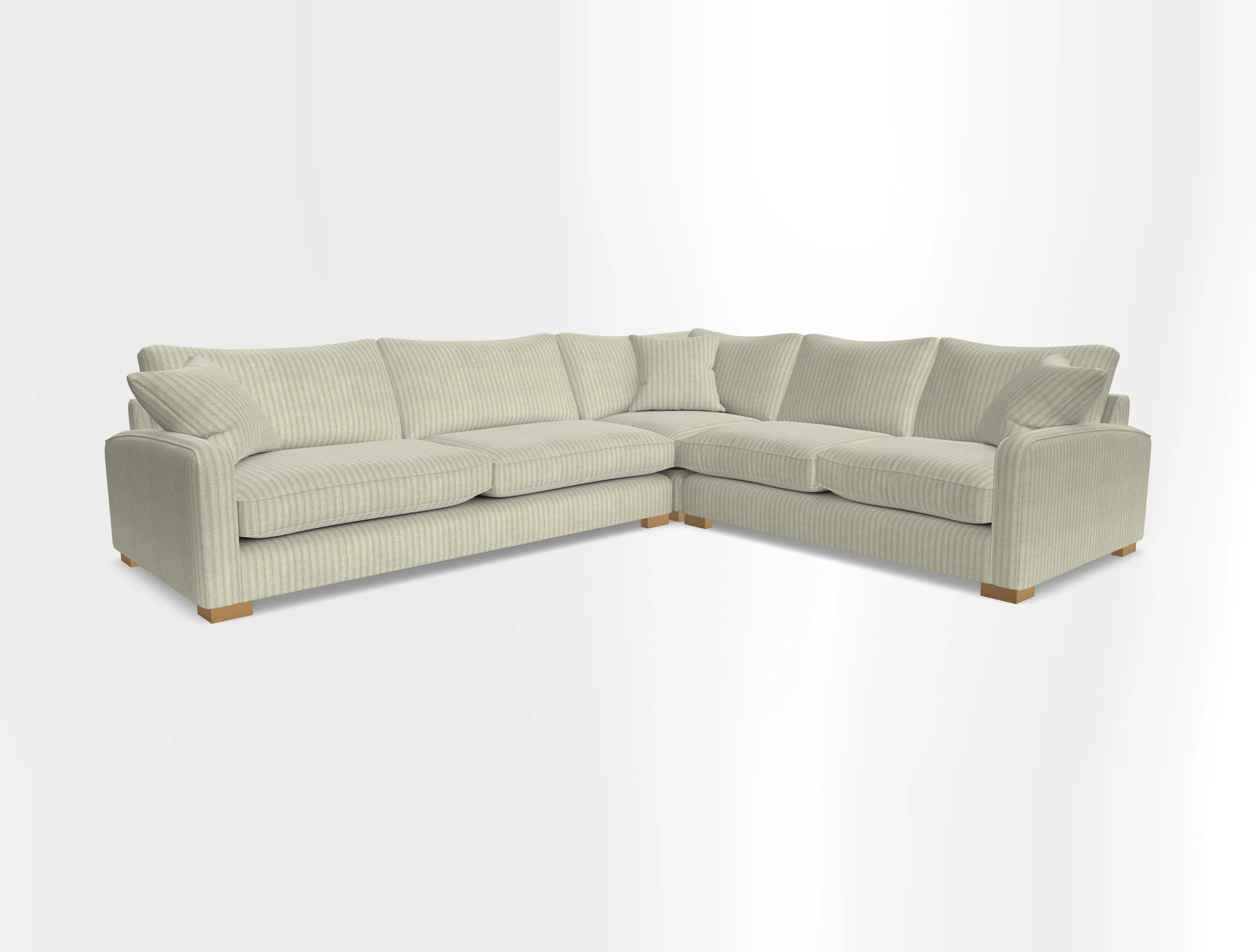 Brook Green large corner sofa LHF in Two Tone Plain Biscuit