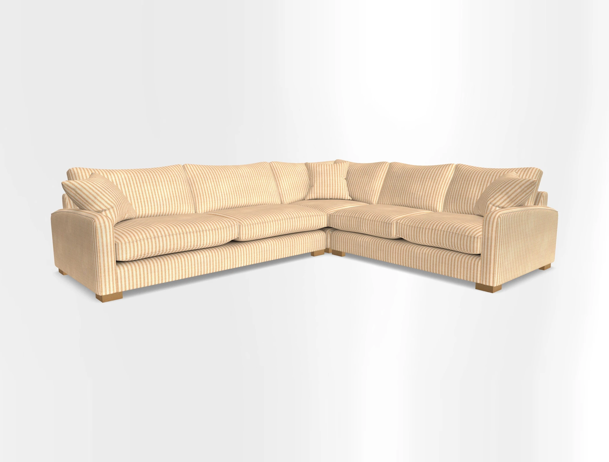 Brook Green large corner sofa LHF in Two Tone Plain Biscuit
