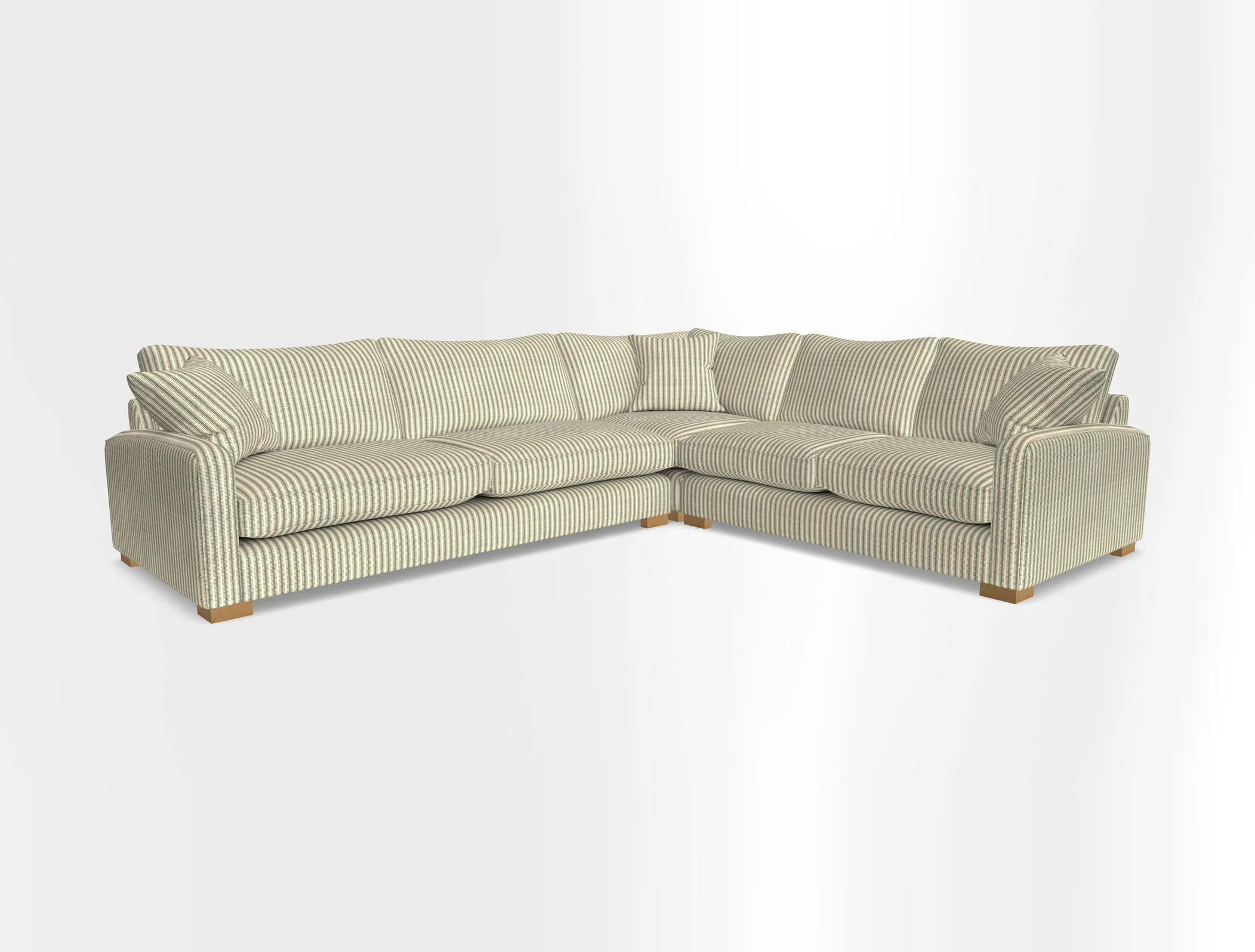 Brook Green large corner sofa LHF in Two Tone Plain Biscuit