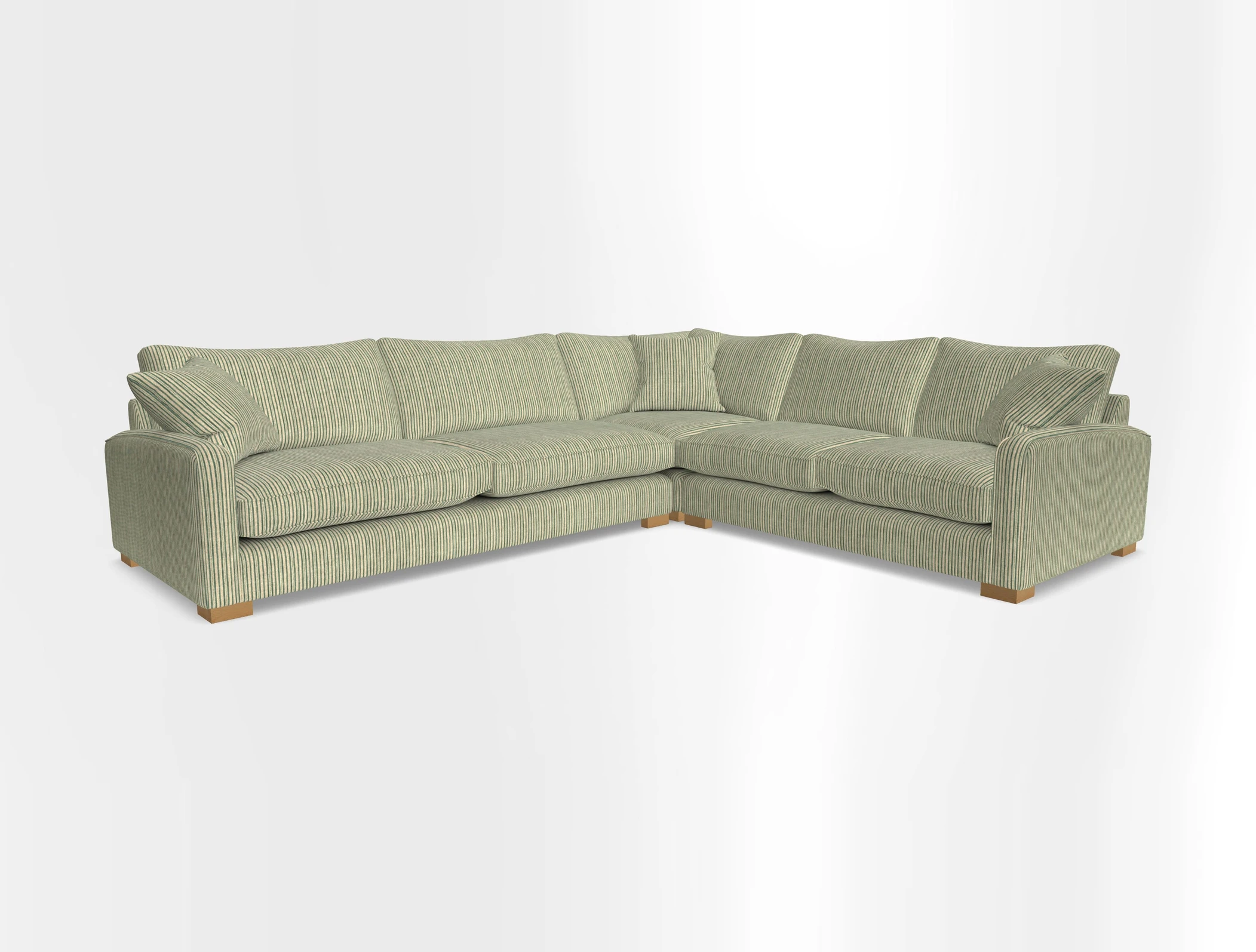 Brook Green large corner sofa LHF in Two Tone Plain Biscuit