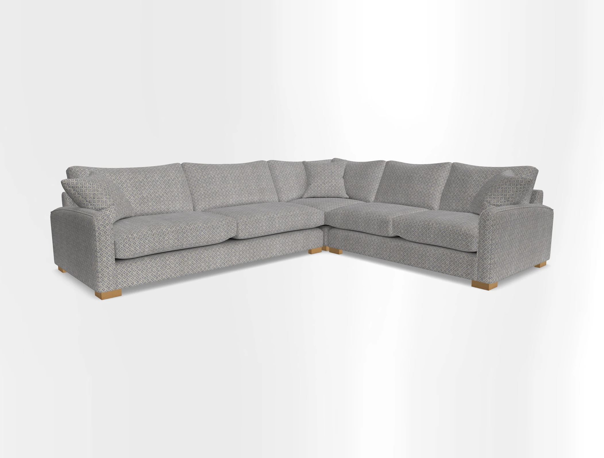 Brook Green large corner sofa LHF in Two Tone Plain Biscuit