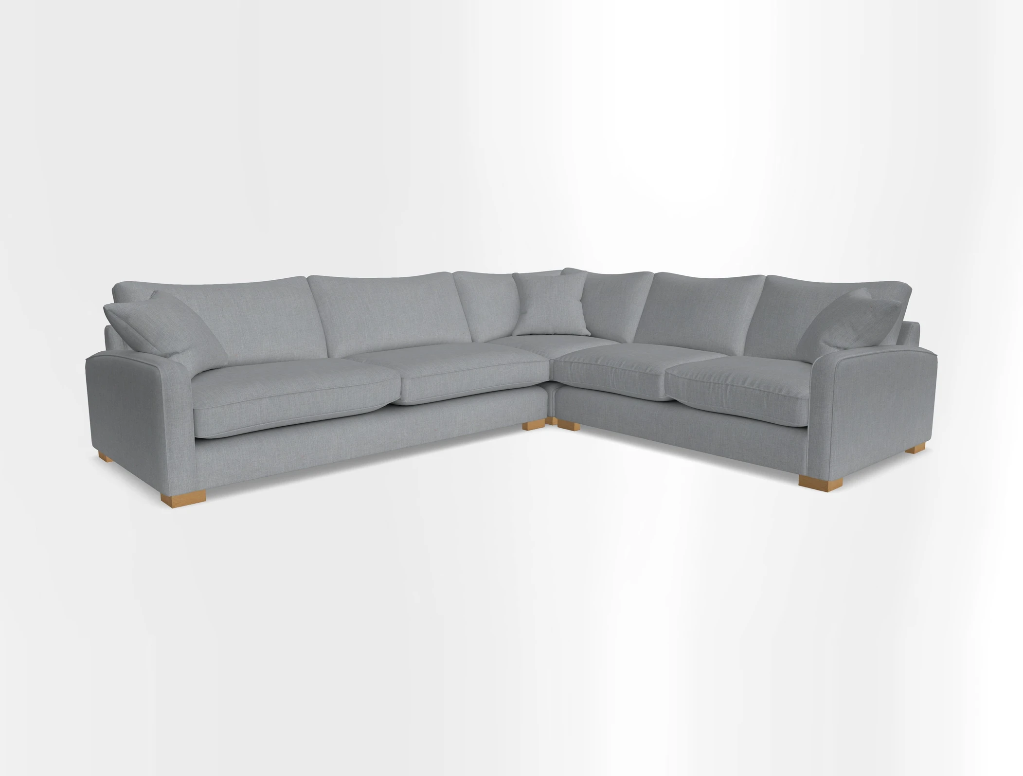 Brook Green large corner sofa LHF in Two Tone Plain Biscuit