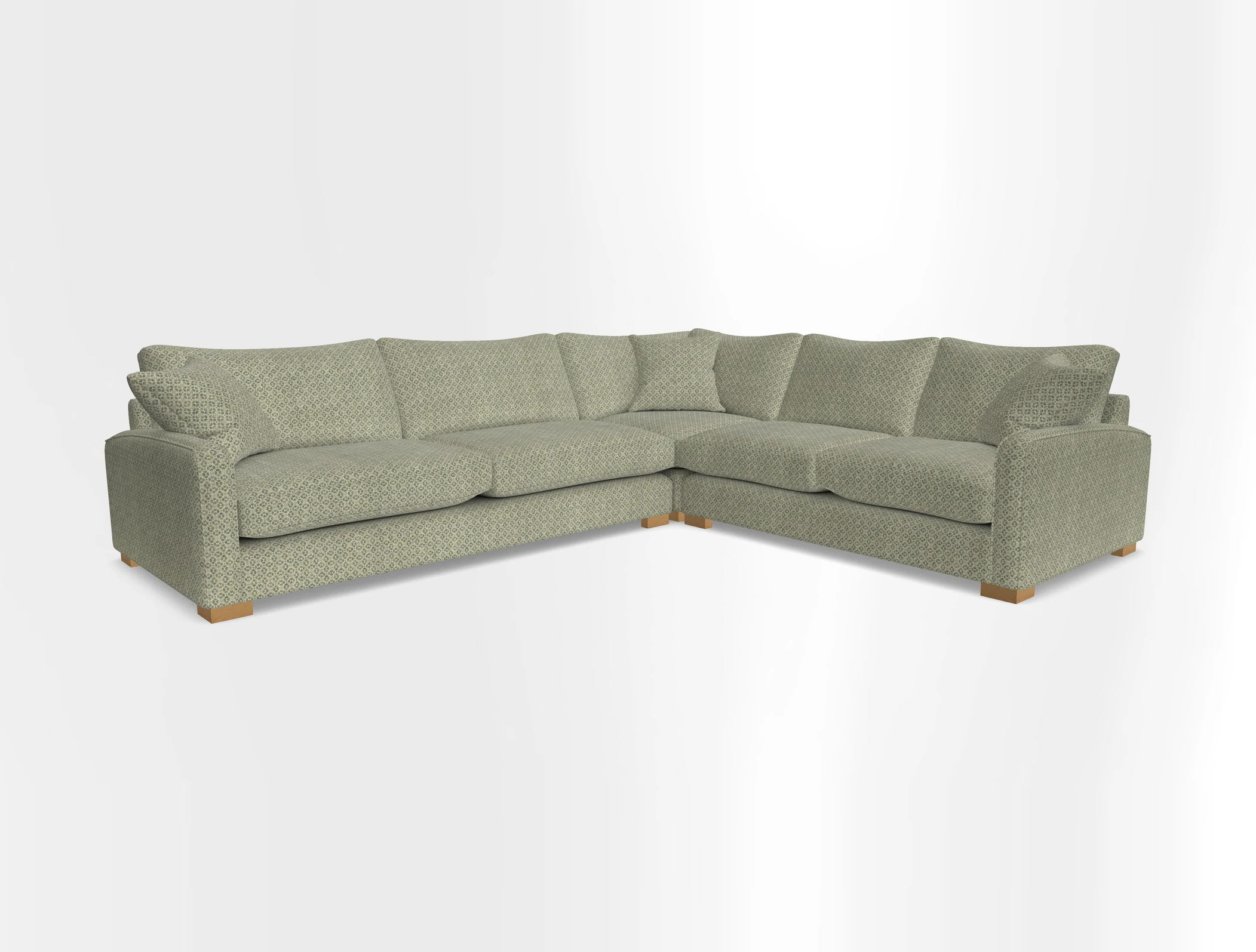 Brook Green large corner sofa LHF in Two Tone Plain Biscuit