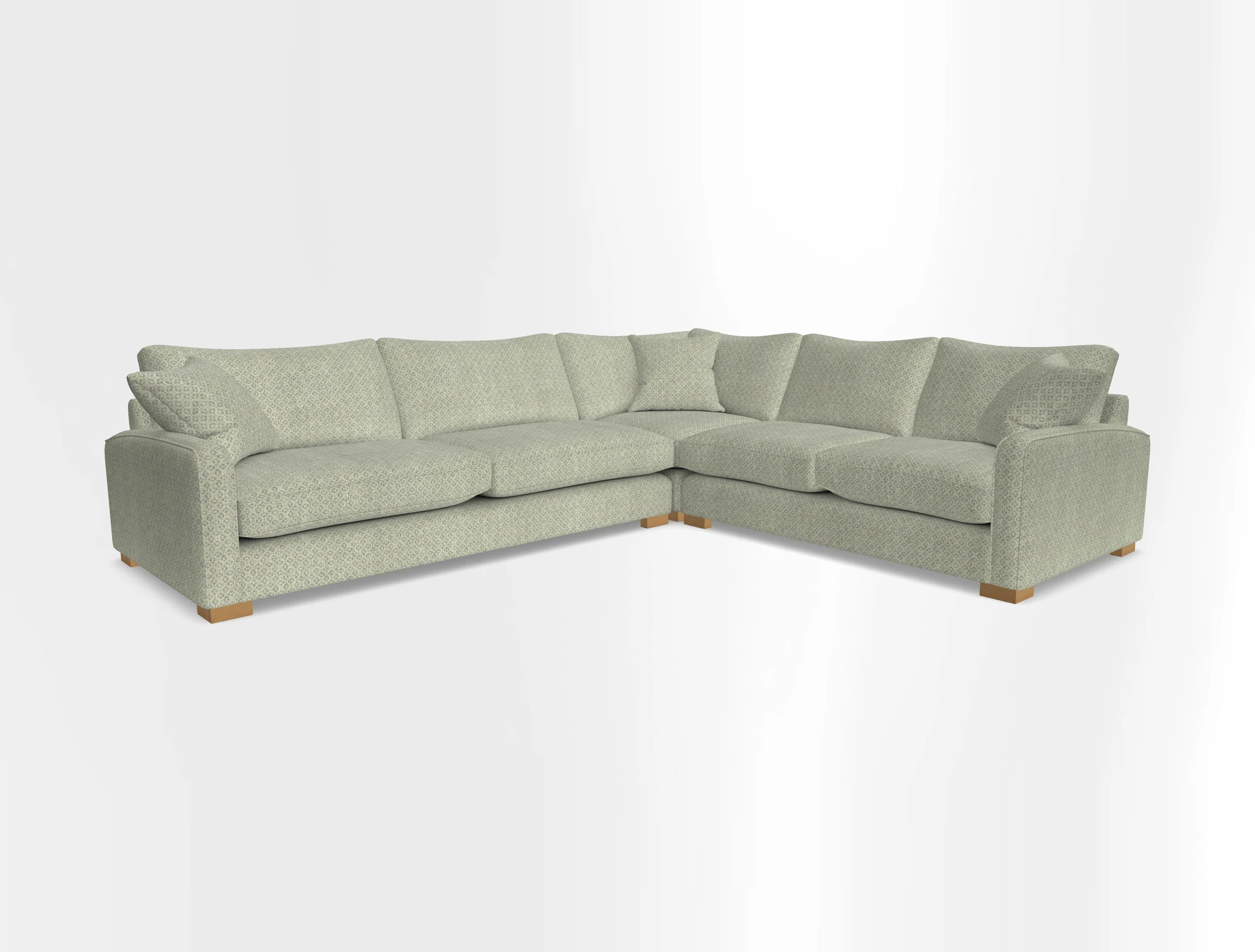 Brook Green large corner sofa LHF in Two Tone Plain Biscuit