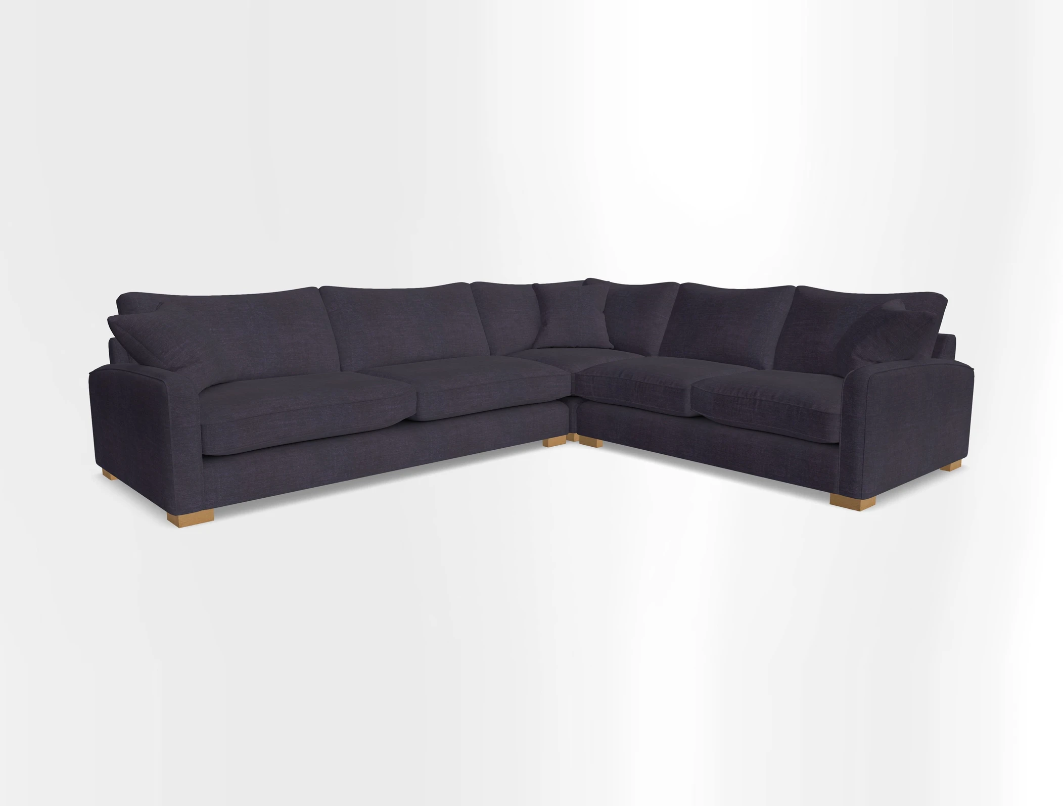 Brook Green large corner sofa LHF in Two Tone Plain Biscuit