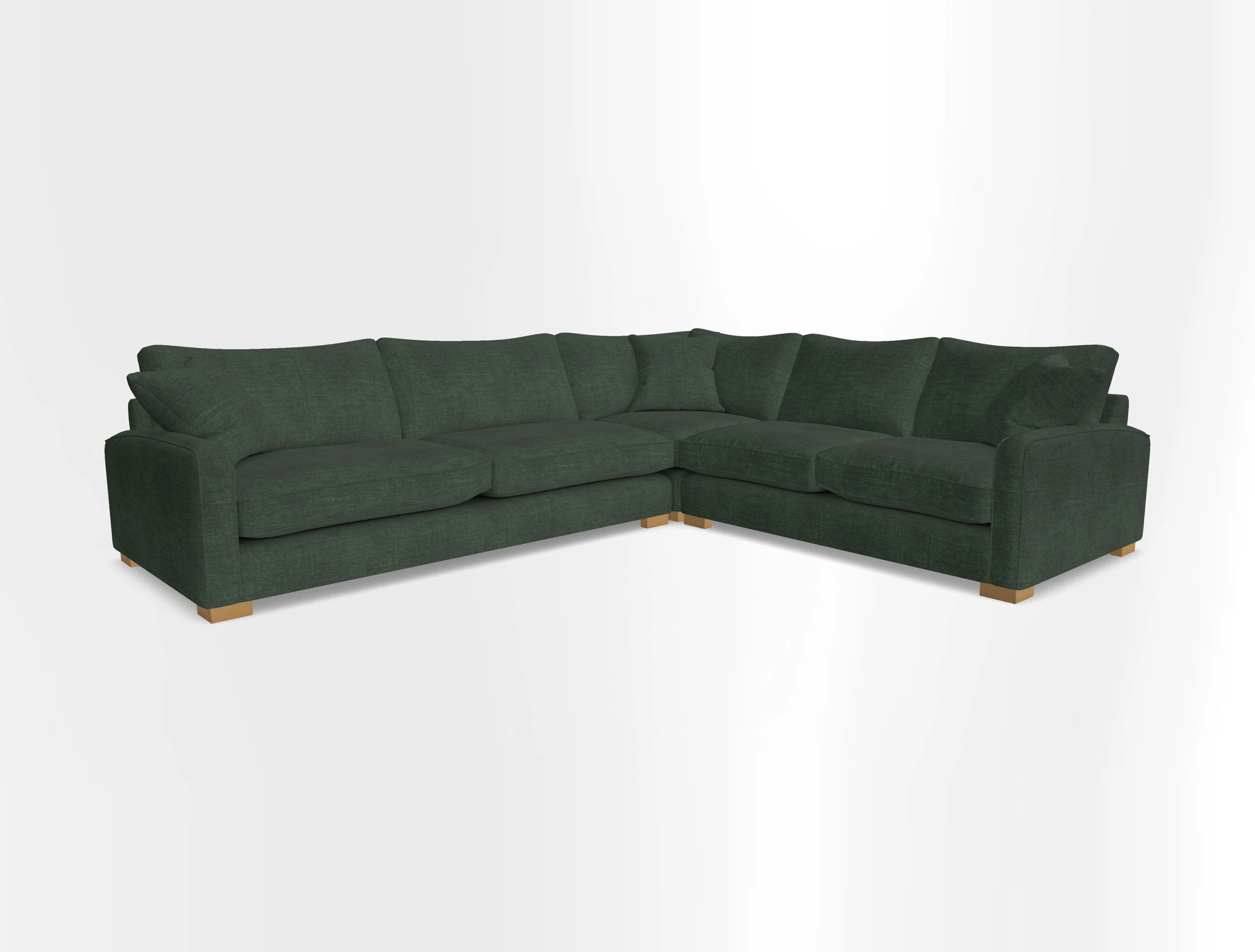 Brook Green large corner sofa LHF in Two Tone Plain Biscuit