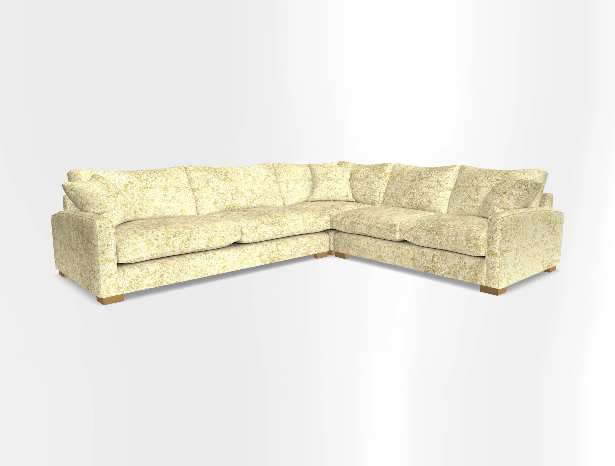Brook Green large corner sofa LHF in Two Tone Plain Biscuit