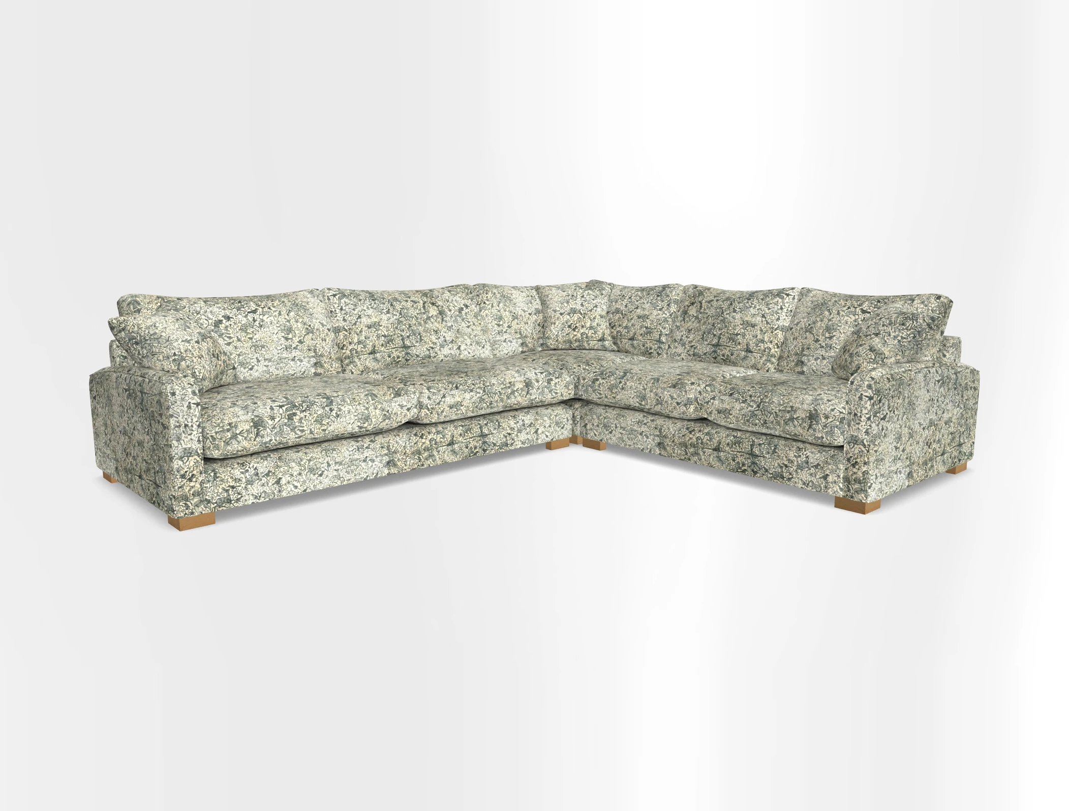 Brook Green large corner sofa LHF in Two Tone Plain Biscuit