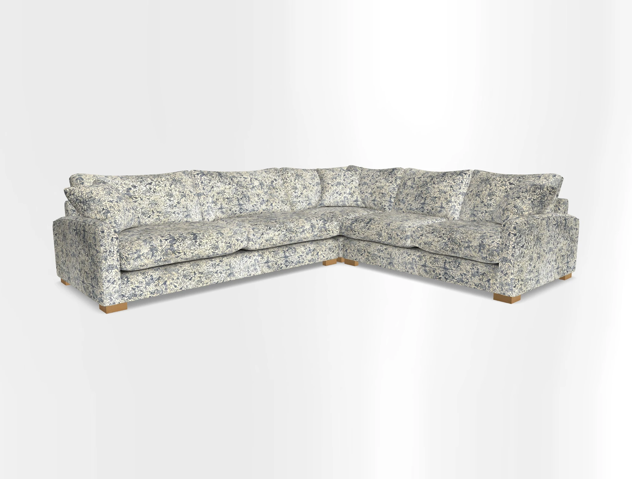 Brook Green large corner sofa LHF in Two Tone Plain Biscuit