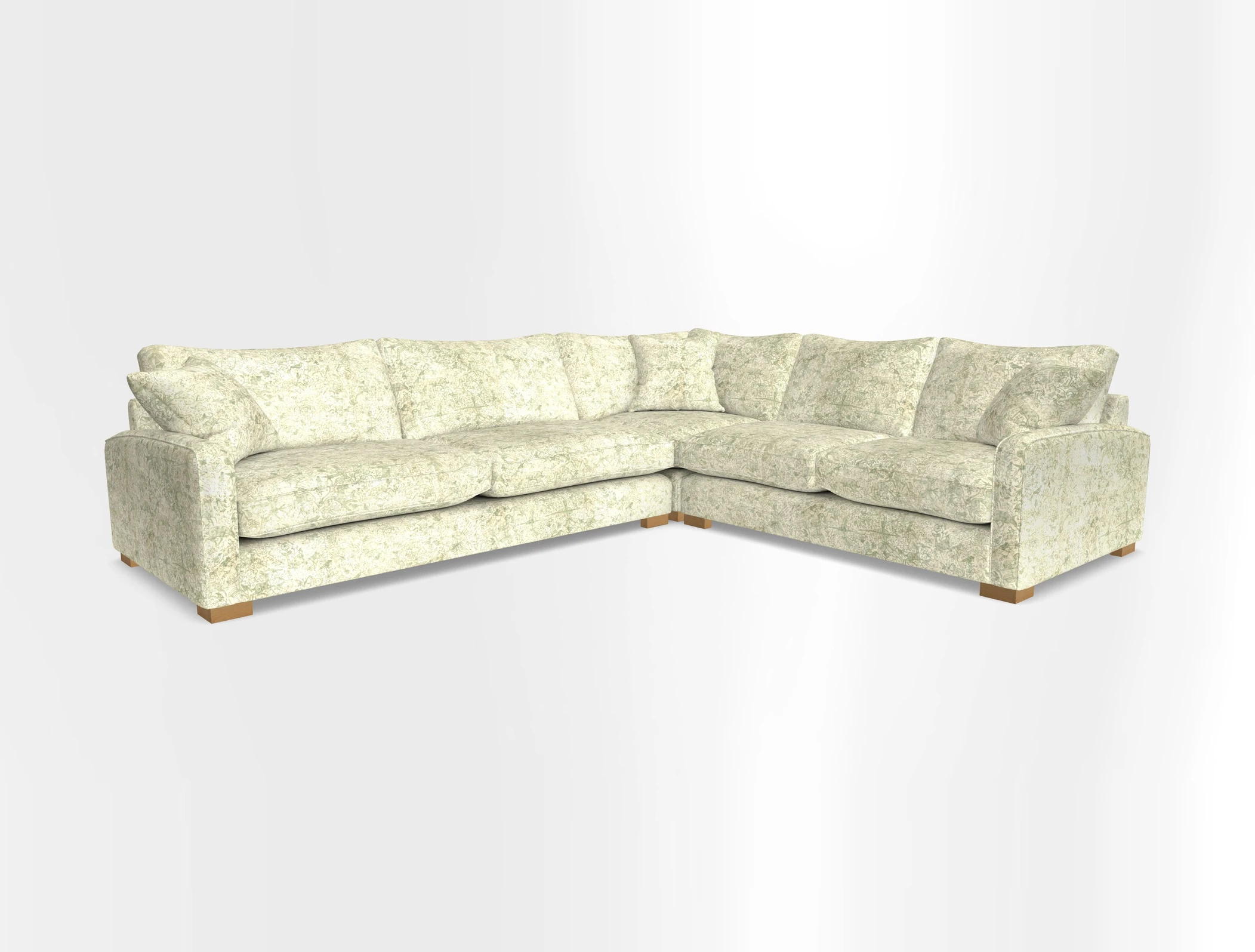 Brook Green large corner sofa LHF in Two Tone Plain Biscuit