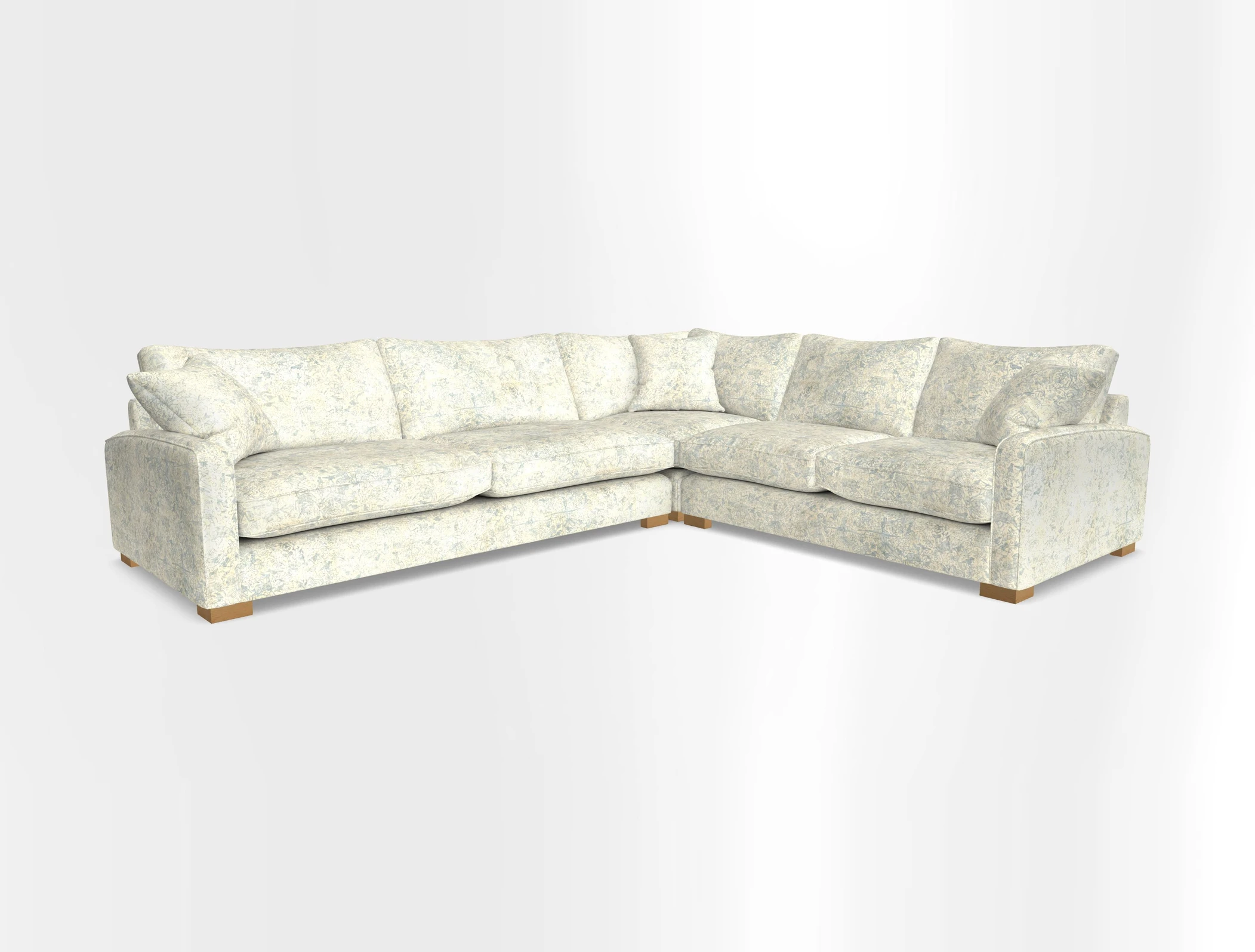 Brook Green large corner sofa LHF in Two Tone Plain Biscuit