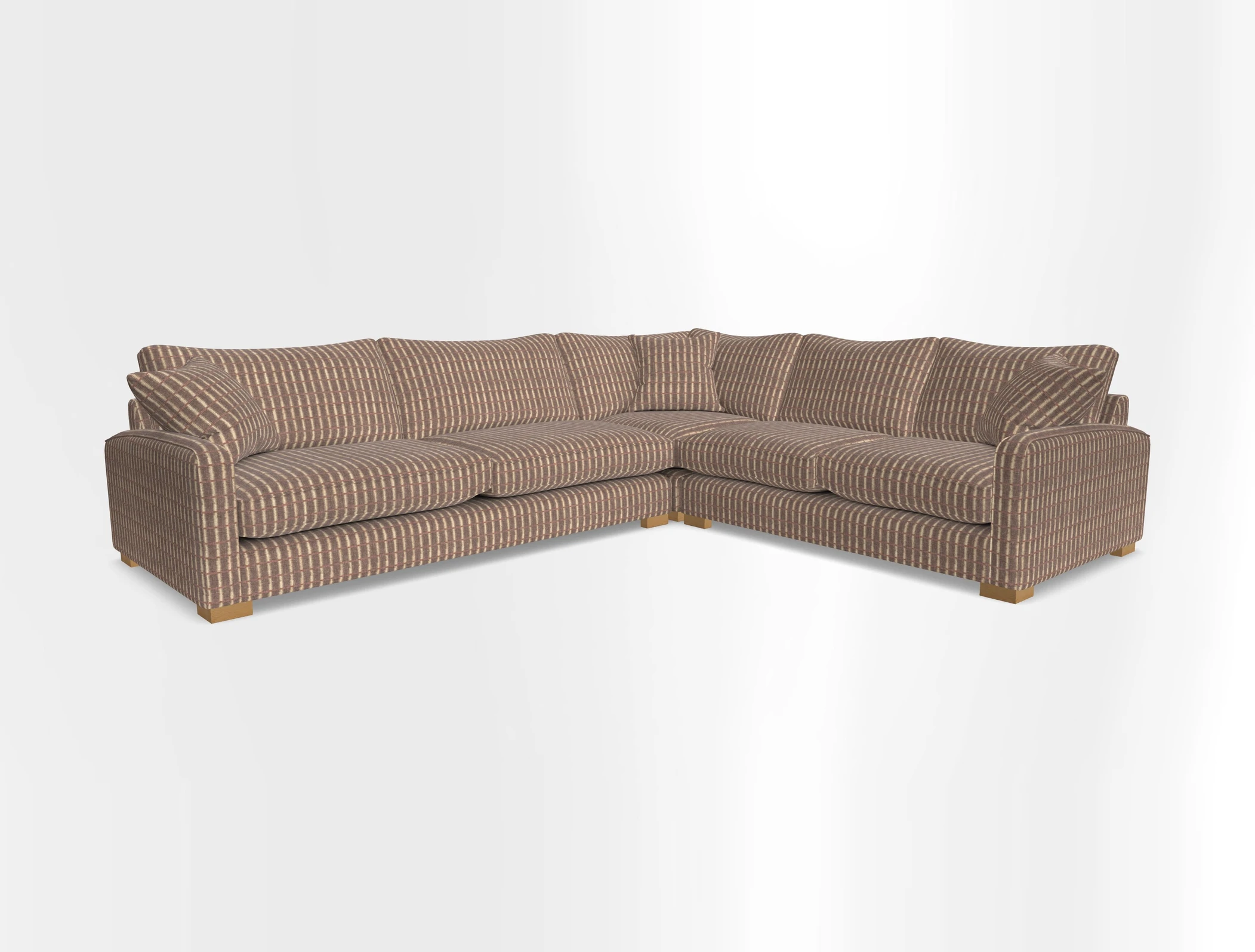 Brook Green large corner sofa LHF in Two Tone Plain Biscuit