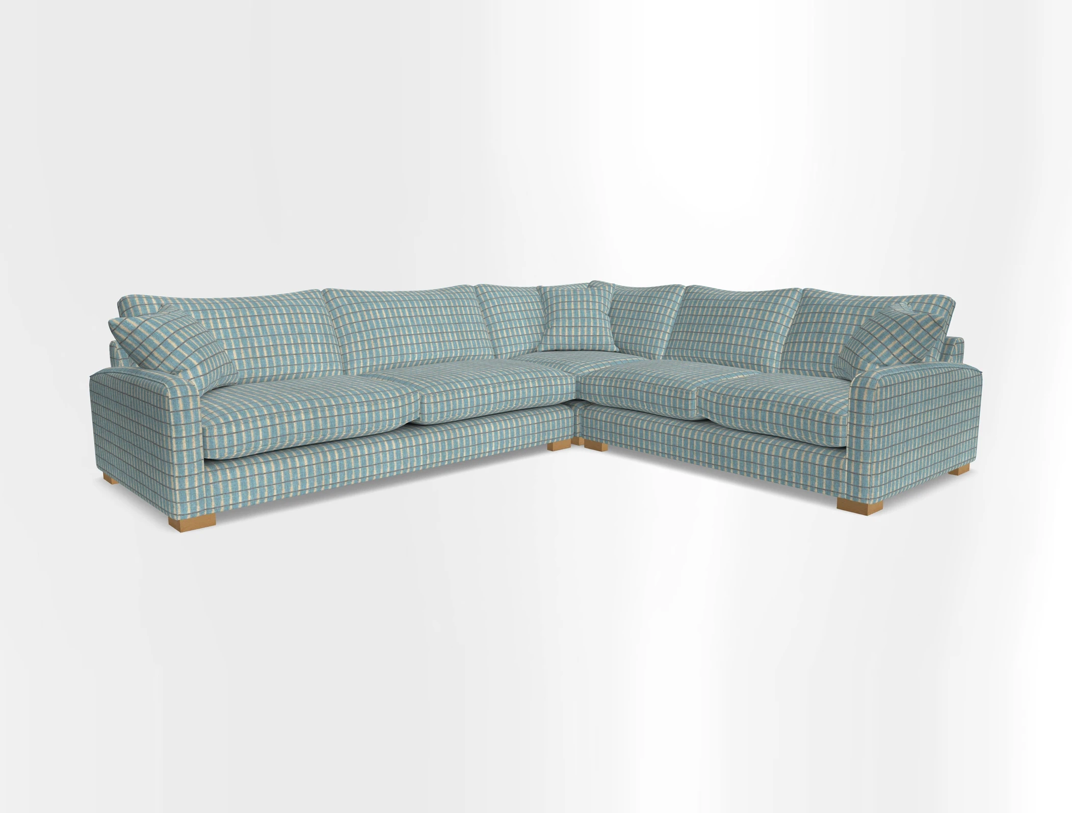 Brook Green large corner sofa LHF in Two Tone Plain Biscuit