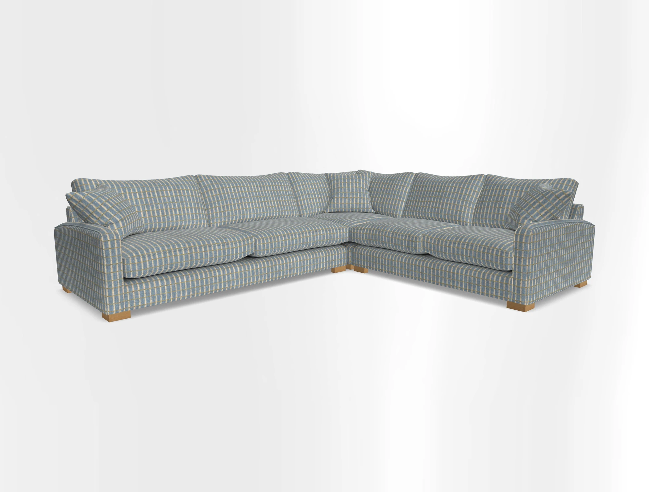 Brook Green large corner sofa LHF in Two Tone Plain Biscuit