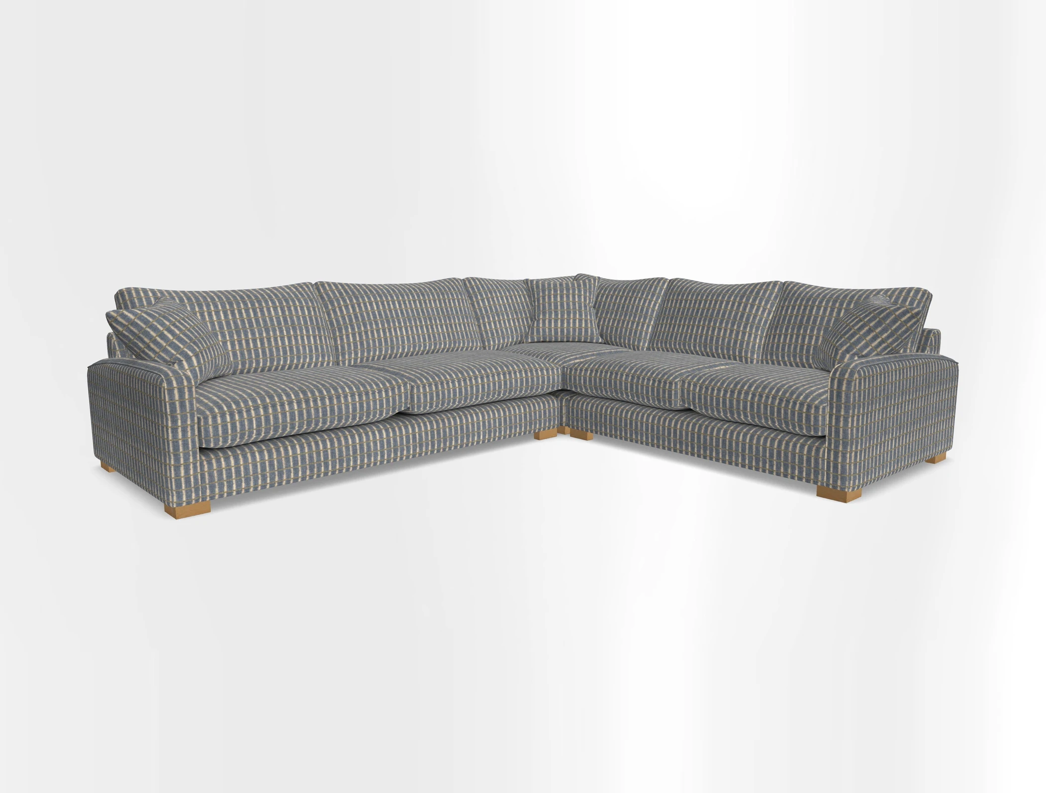 Brook Green large corner sofa LHF in Two Tone Plain Biscuit