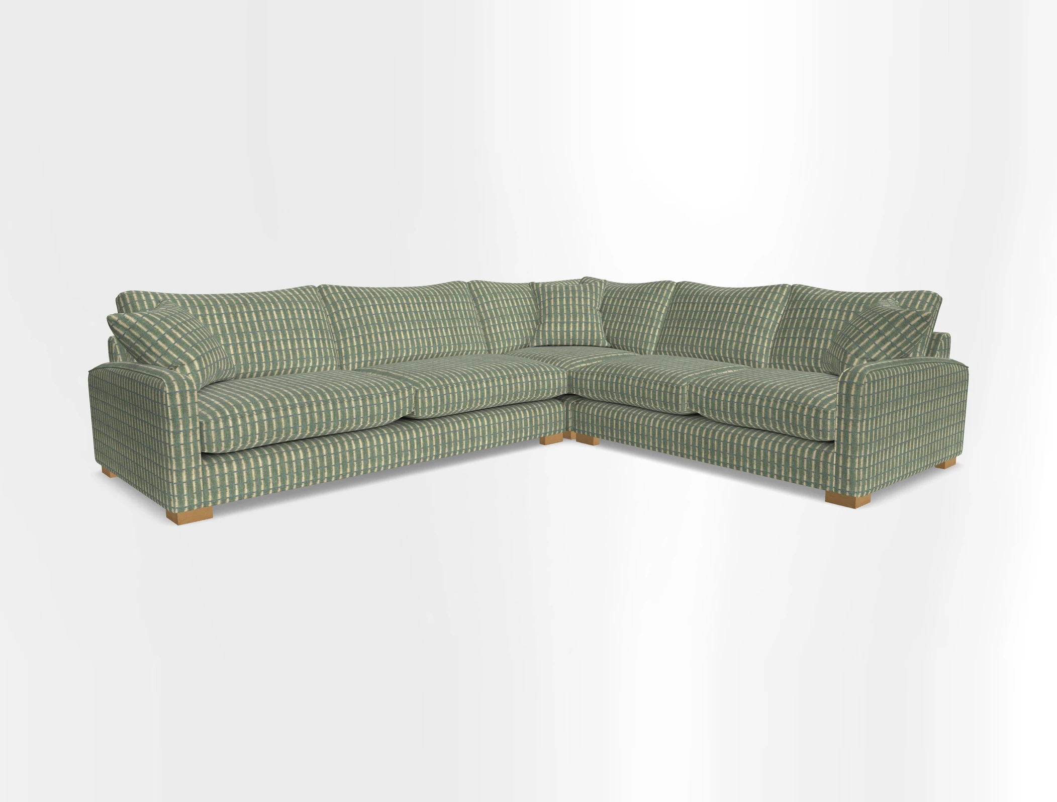 Brook Green large corner sofa LHF in Two Tone Plain Biscuit