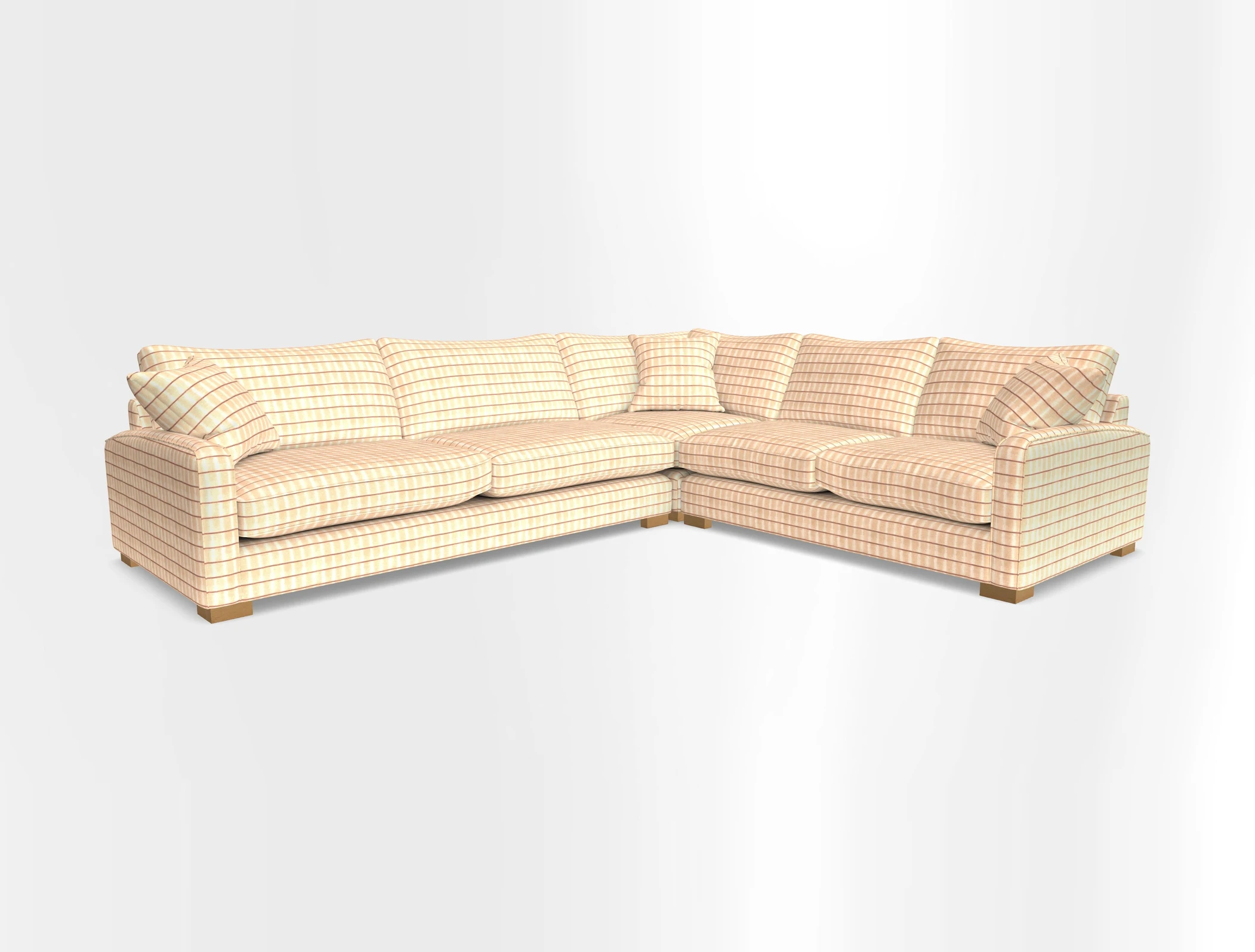 Brook Green large corner sofa LHF in Two Tone Plain Biscuit