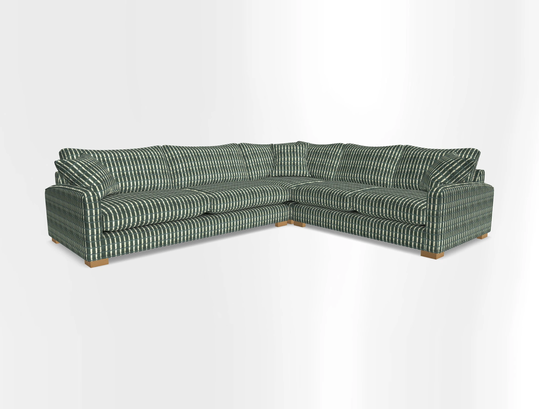 Brook Green large corner sofa LHF in Two Tone Plain Biscuit