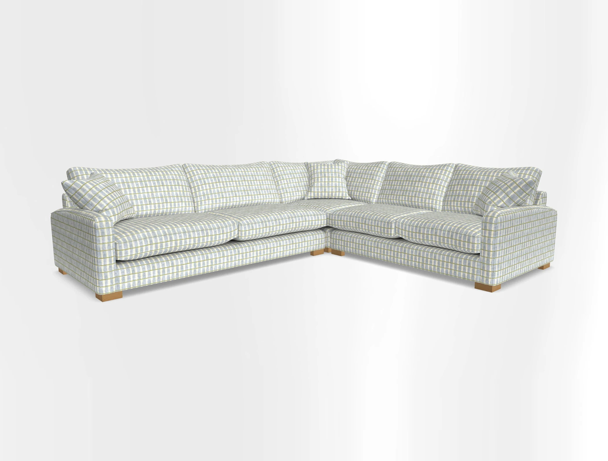 Brook Green large corner sofa LHF in Two Tone Plain Biscuit