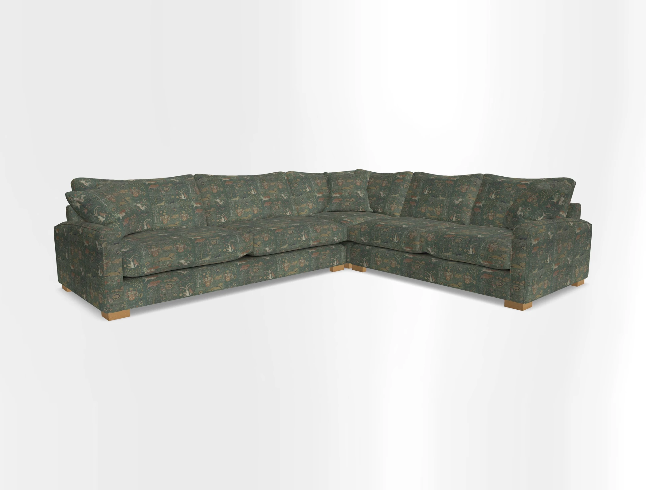 Brook Green large corner sofa LHF in Two Tone Plain Biscuit