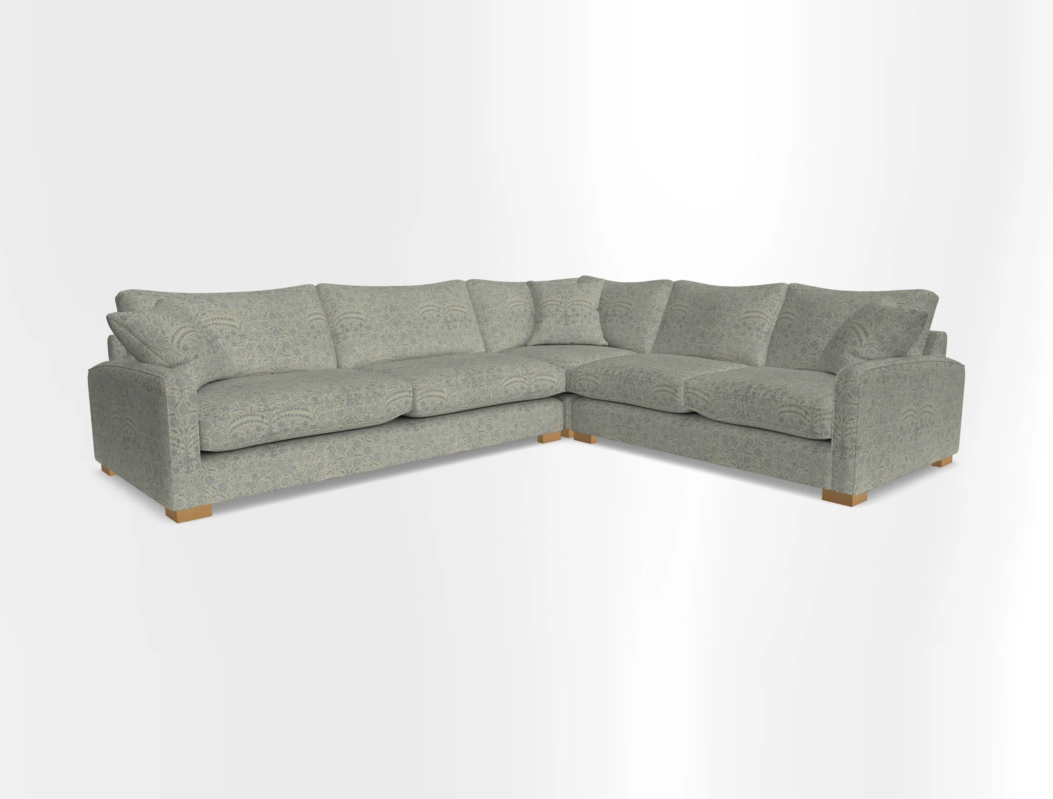 Brook Green large corner sofa LHF in Two Tone Plain Biscuit