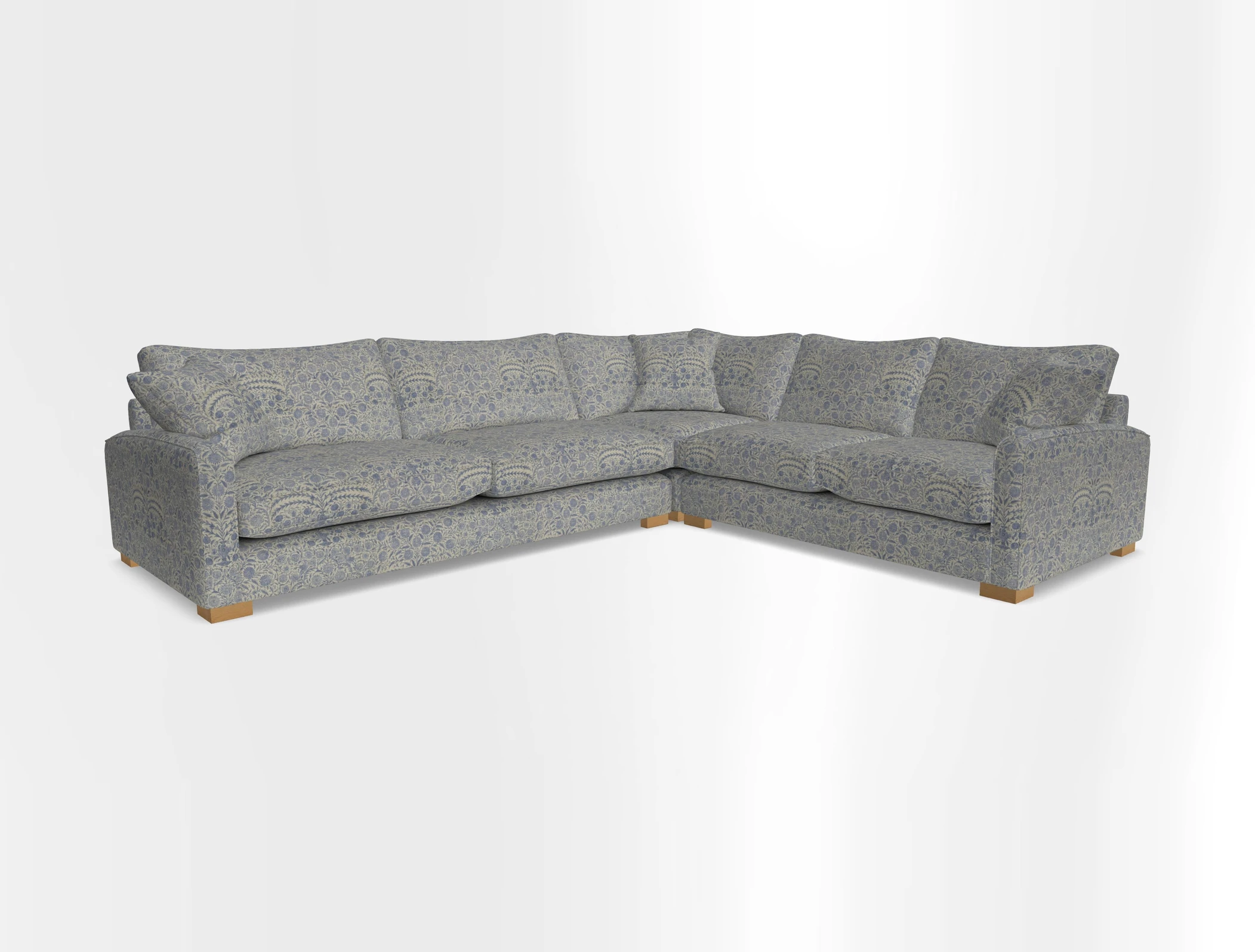 Brook Green large corner sofa LHF in Two Tone Plain Biscuit