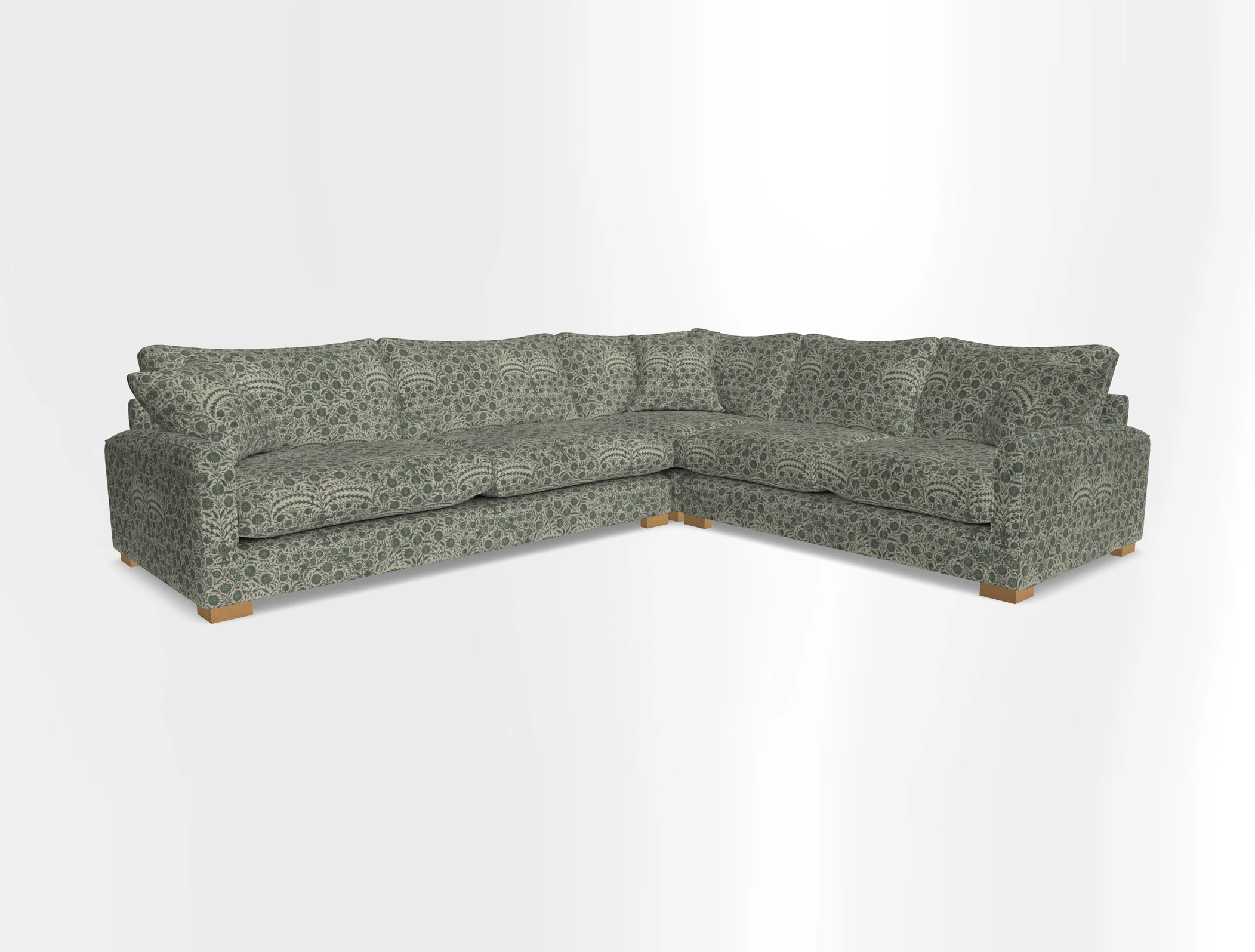 Brook Green large corner sofa LHF in Two Tone Plain Biscuit