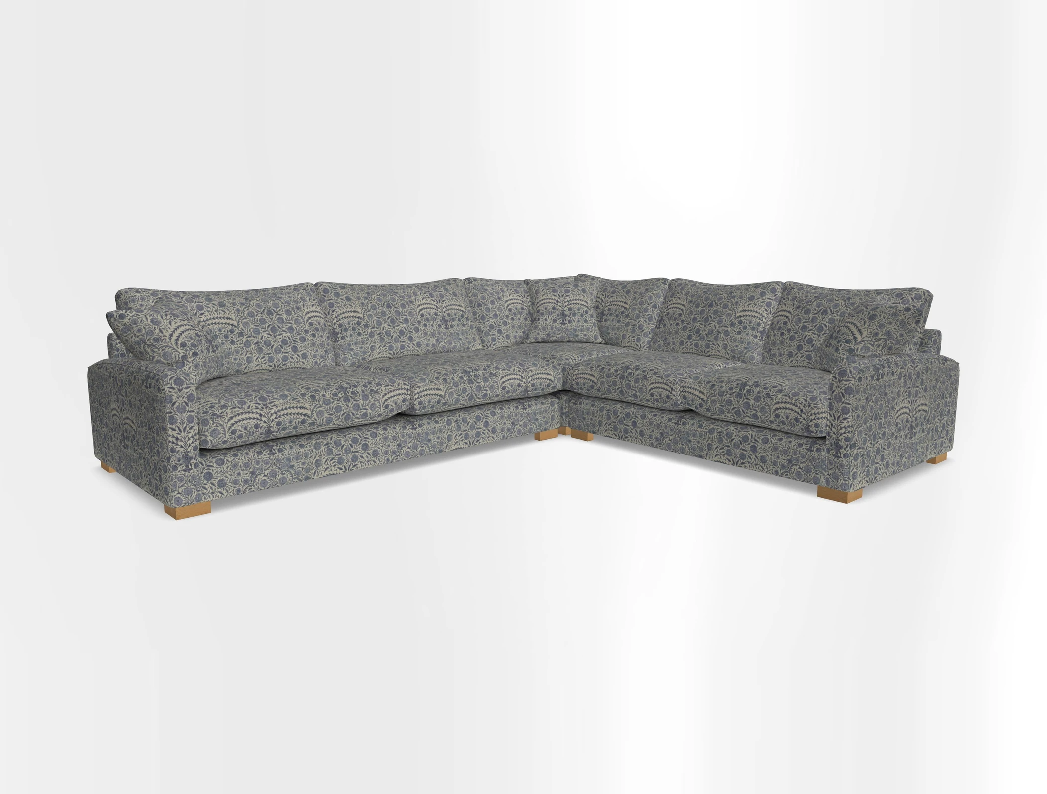 Brook Green large corner sofa LHF in Two Tone Plain Biscuit