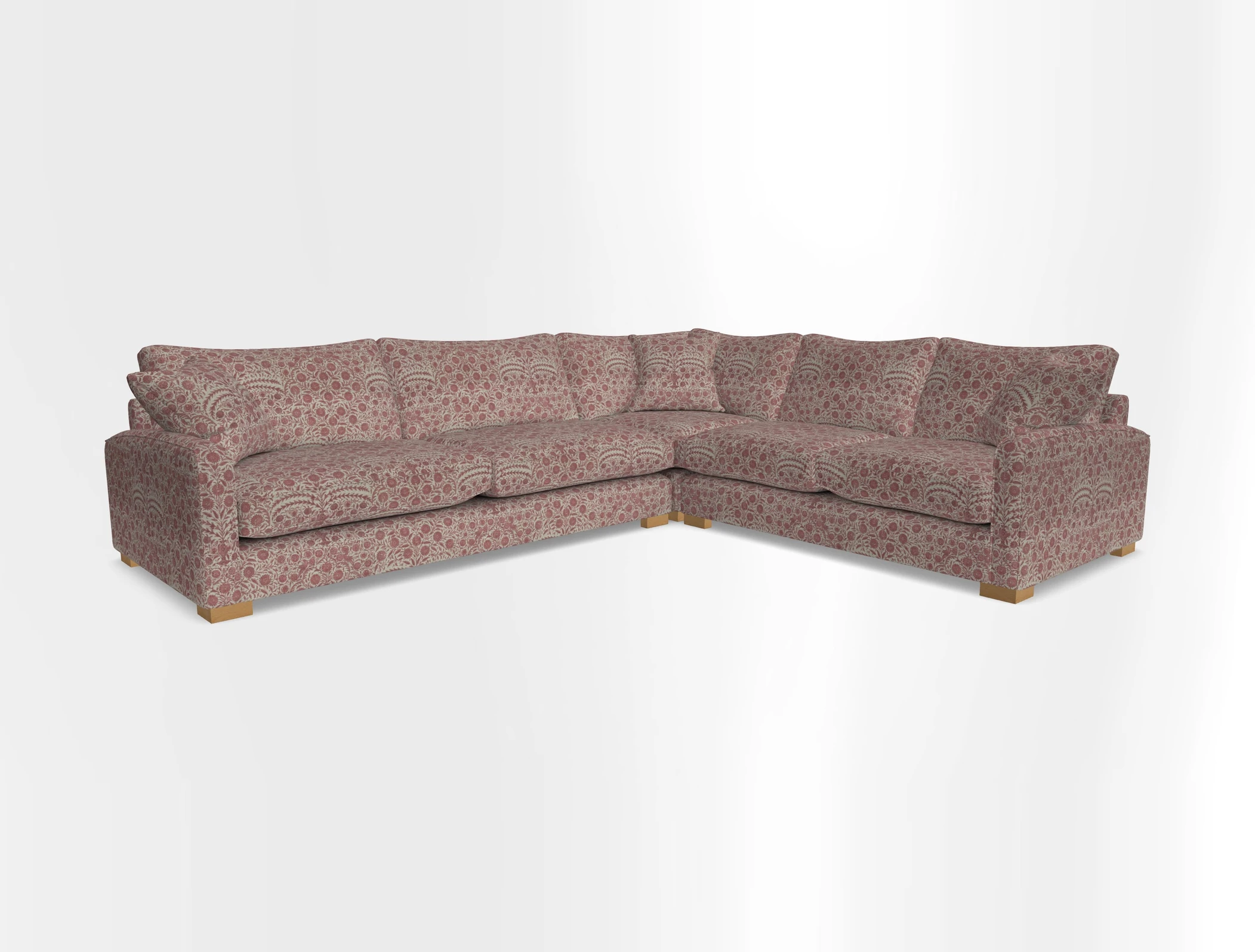 Brook Green large corner sofa LHF in Two Tone Plain Biscuit