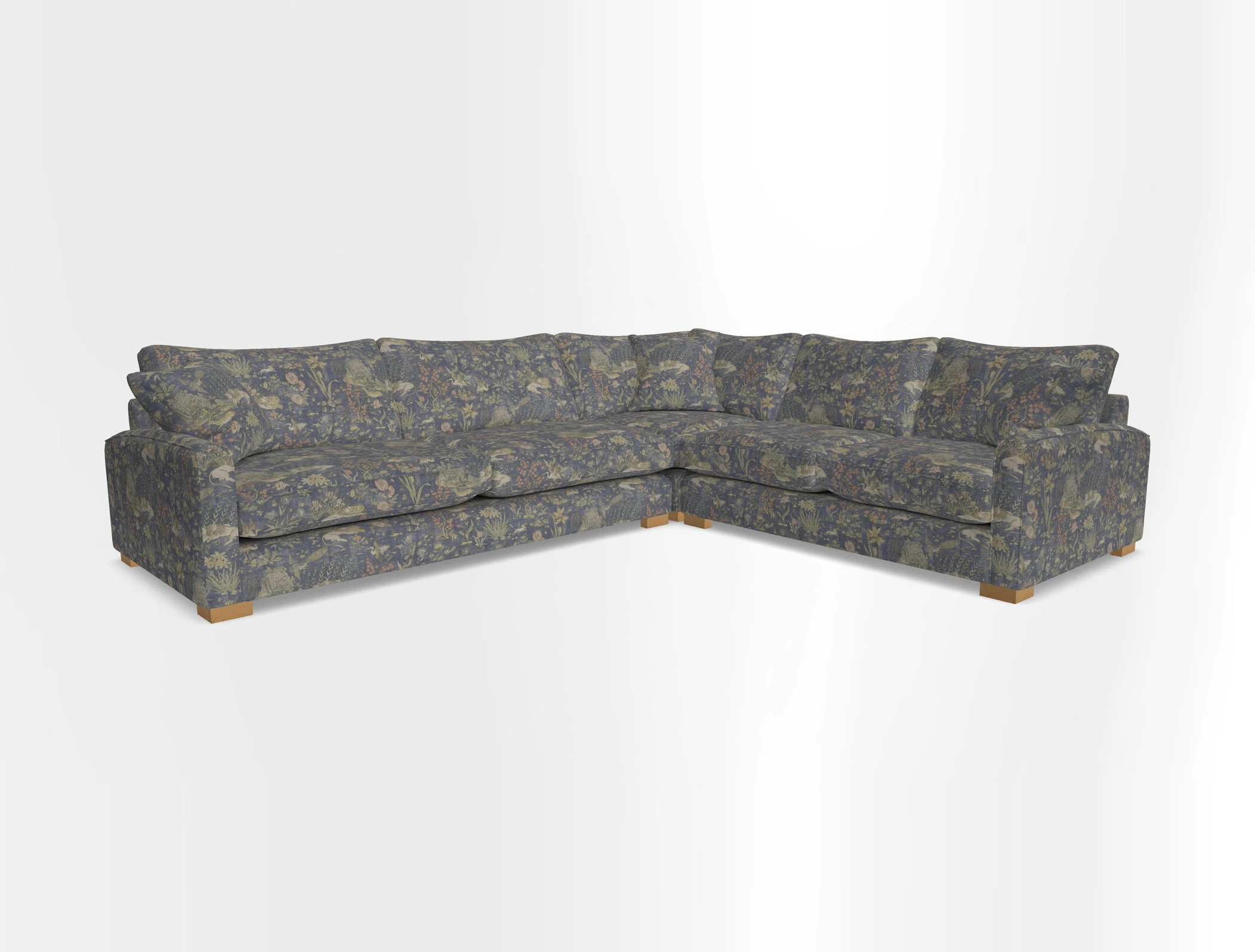 Brook Green large corner sofa LHF in Two Tone Plain Biscuit