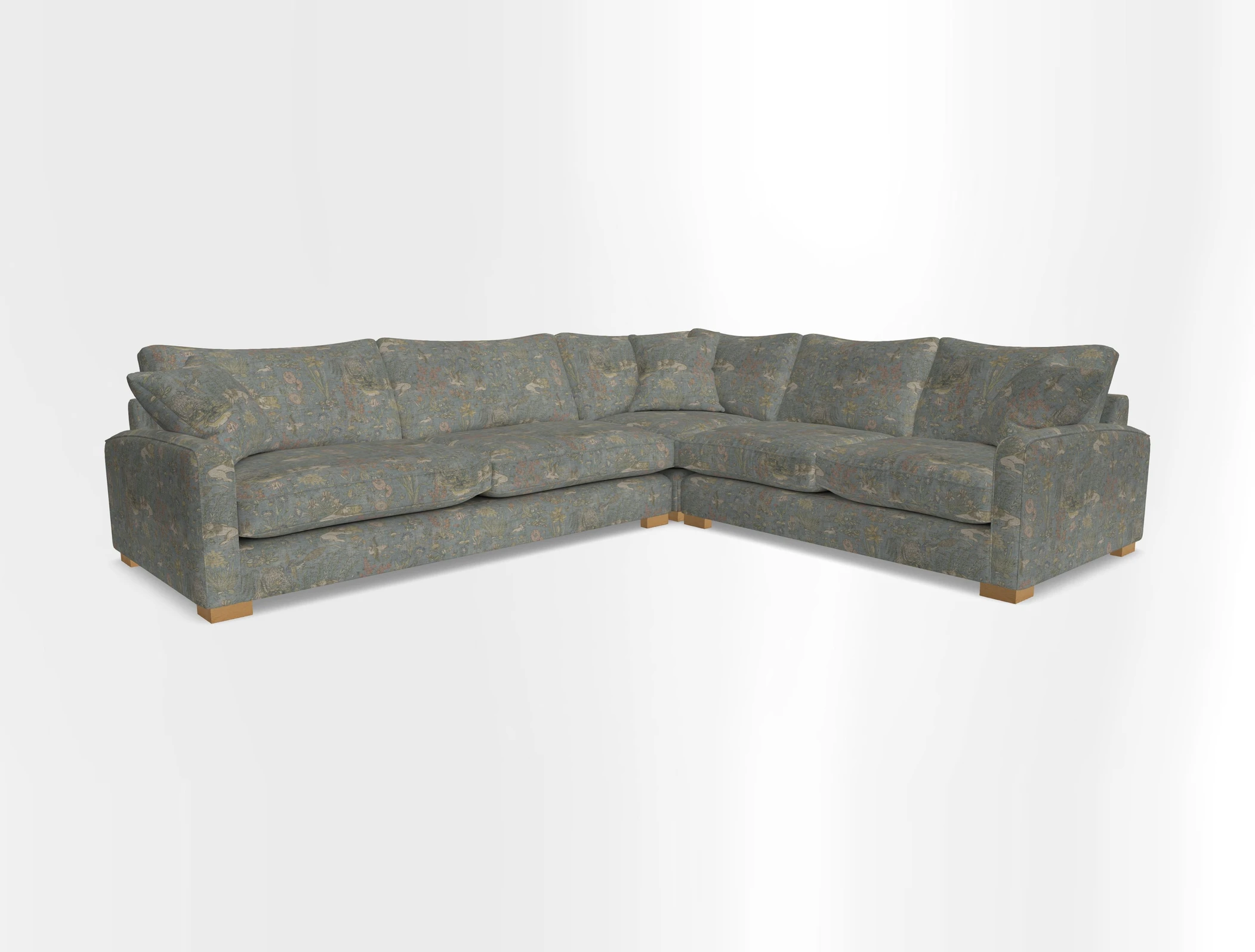 Brook Green large corner sofa LHF in Two Tone Plain Biscuit
