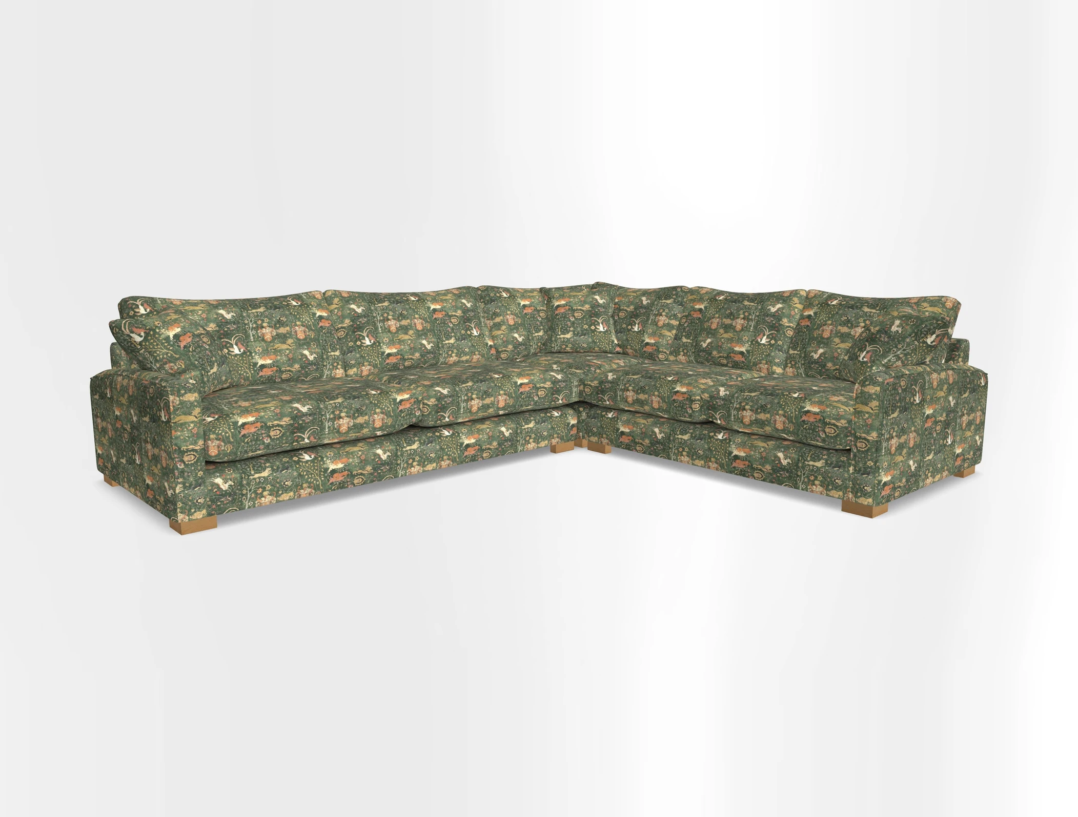 Brook Green large corner sofa LHF in Two Tone Plain Biscuit