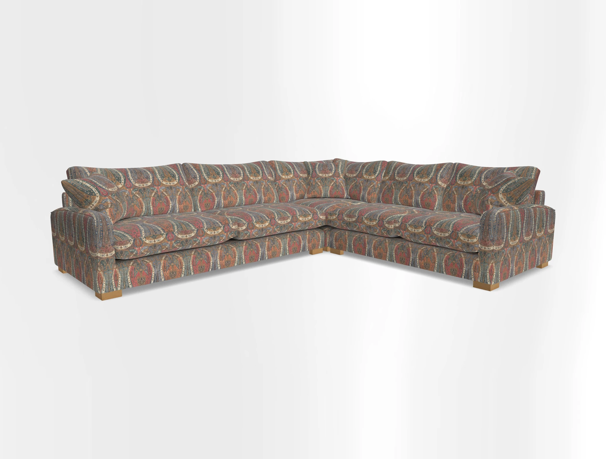 Brook Green large corner sofa LHF in Two Tone Plain Biscuit