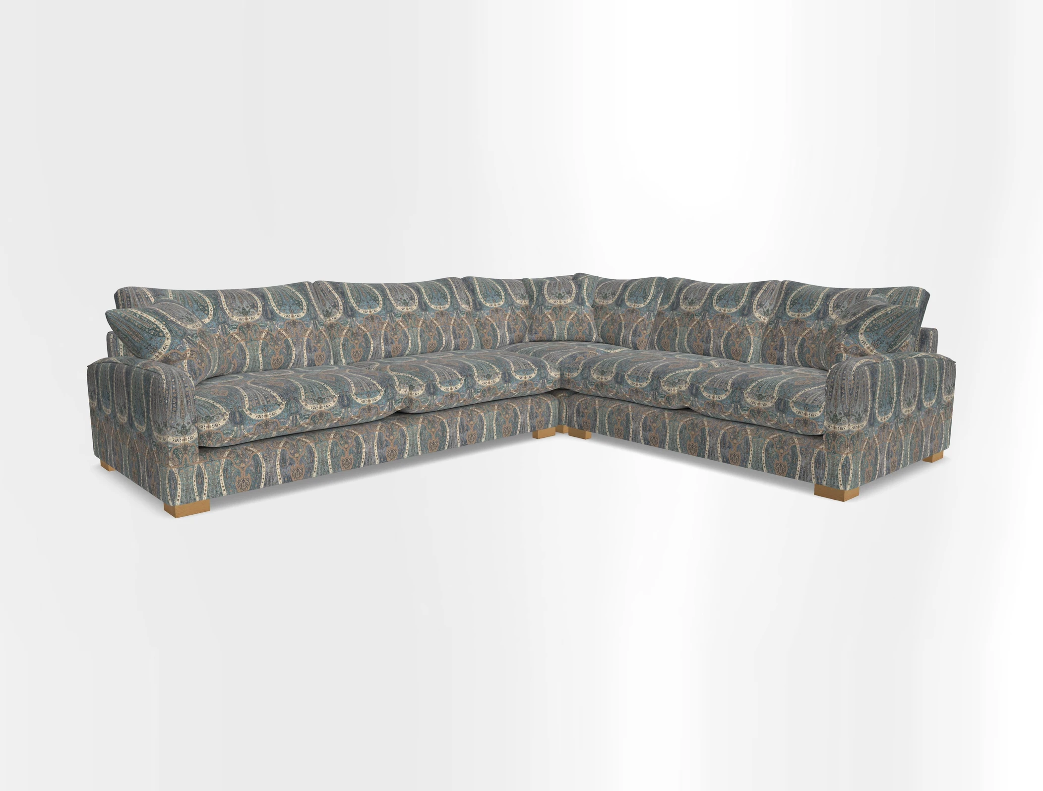 Brook Green large corner sofa LHF in Two Tone Plain Biscuit