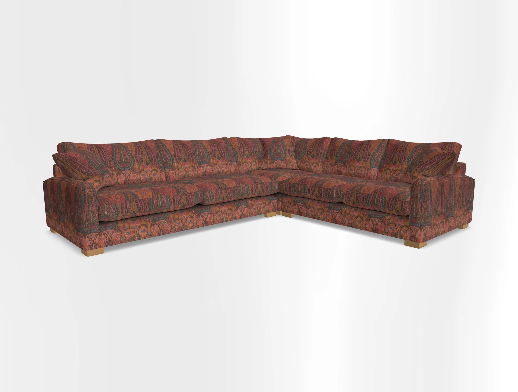 Brook Green large corner sofa LHF in Two Tone Plain Biscuit