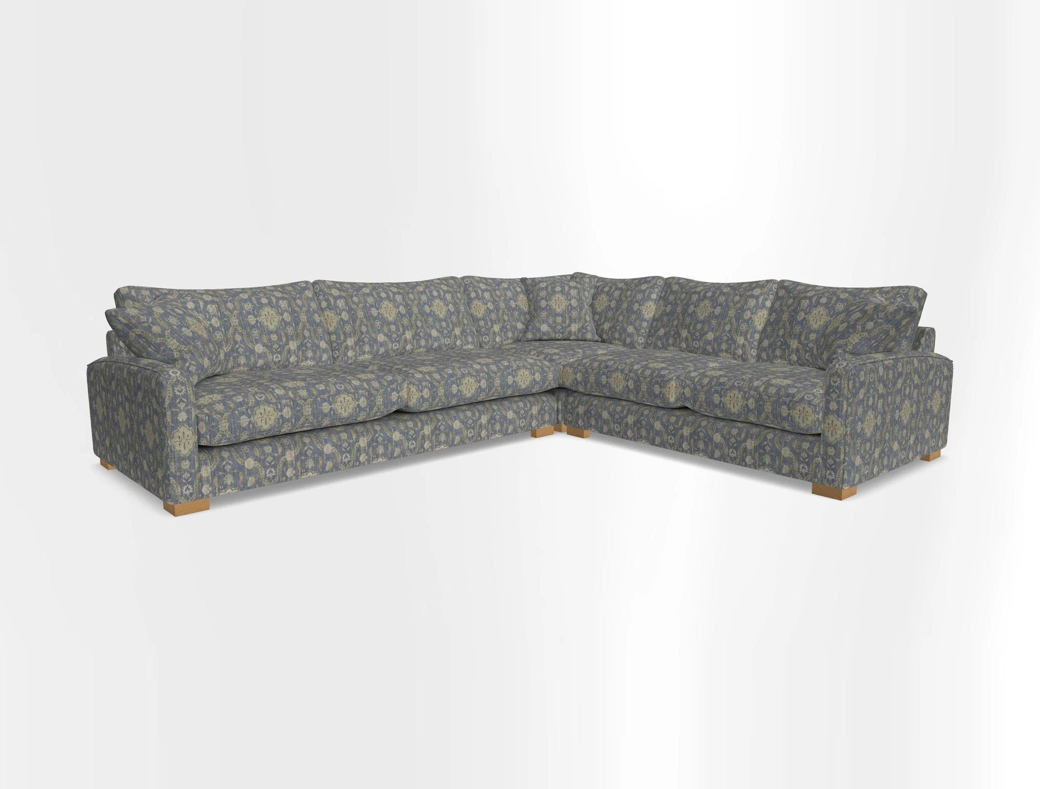 Brook Green large corner sofa LHF in Two Tone Plain Biscuit