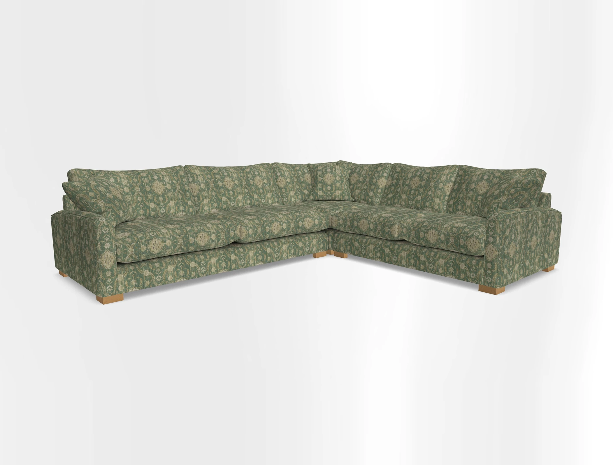Brook Green large corner sofa LHF in Two Tone Plain Biscuit