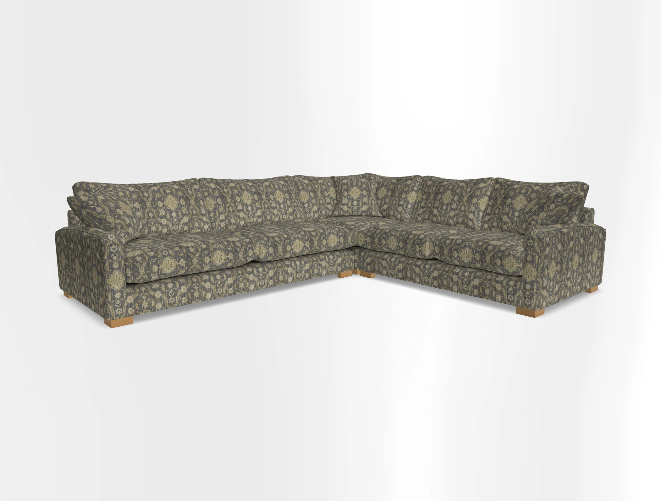 Brook Green large corner sofa LHF in Two Tone Plain Biscuit