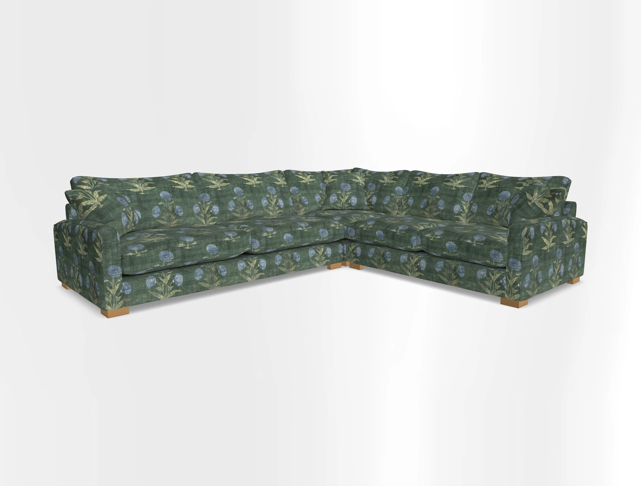 Brook Green large corner sofa LHF in Two Tone Plain Biscuit