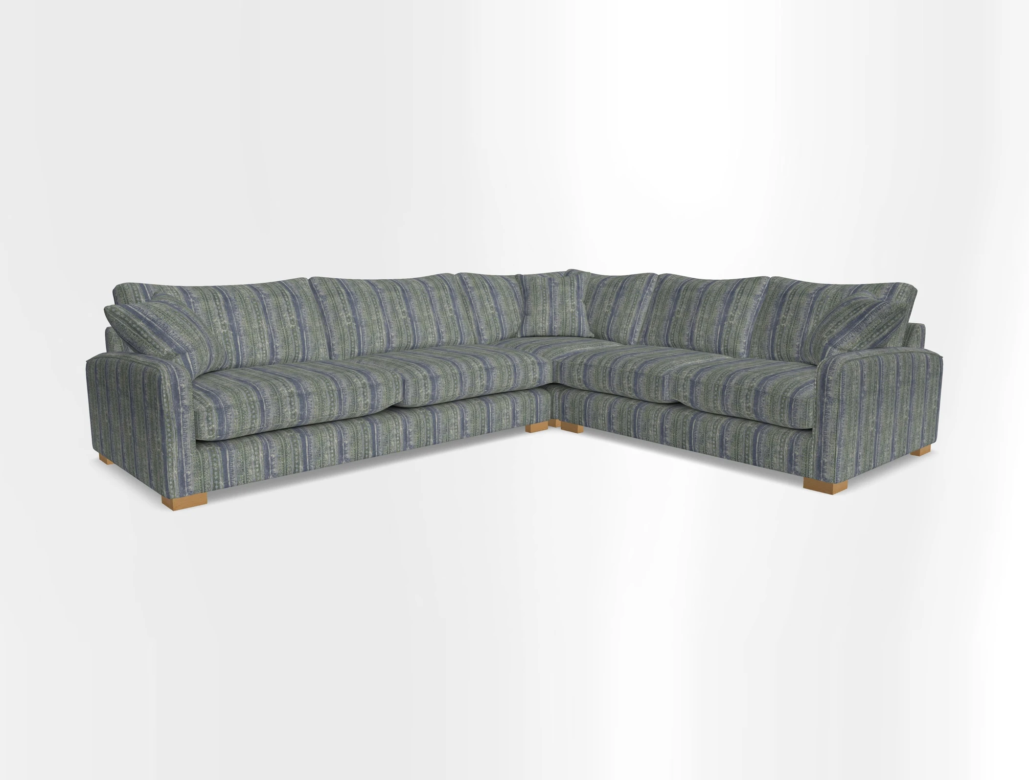 Brook Green large corner sofa LHF in Two Tone Plain Biscuit