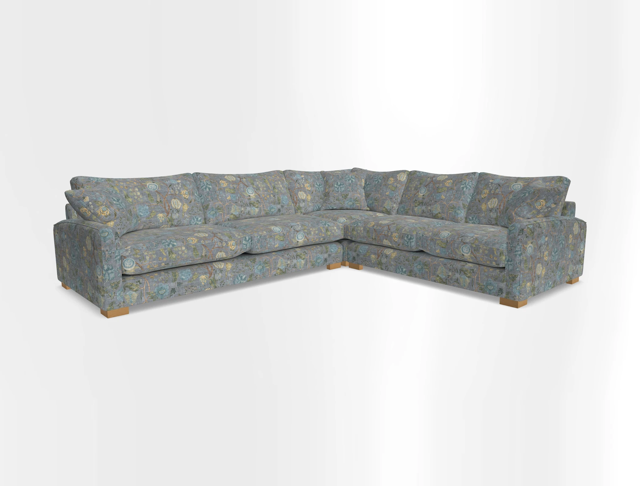 Brook Green large corner sofa LHF in Two Tone Plain Biscuit