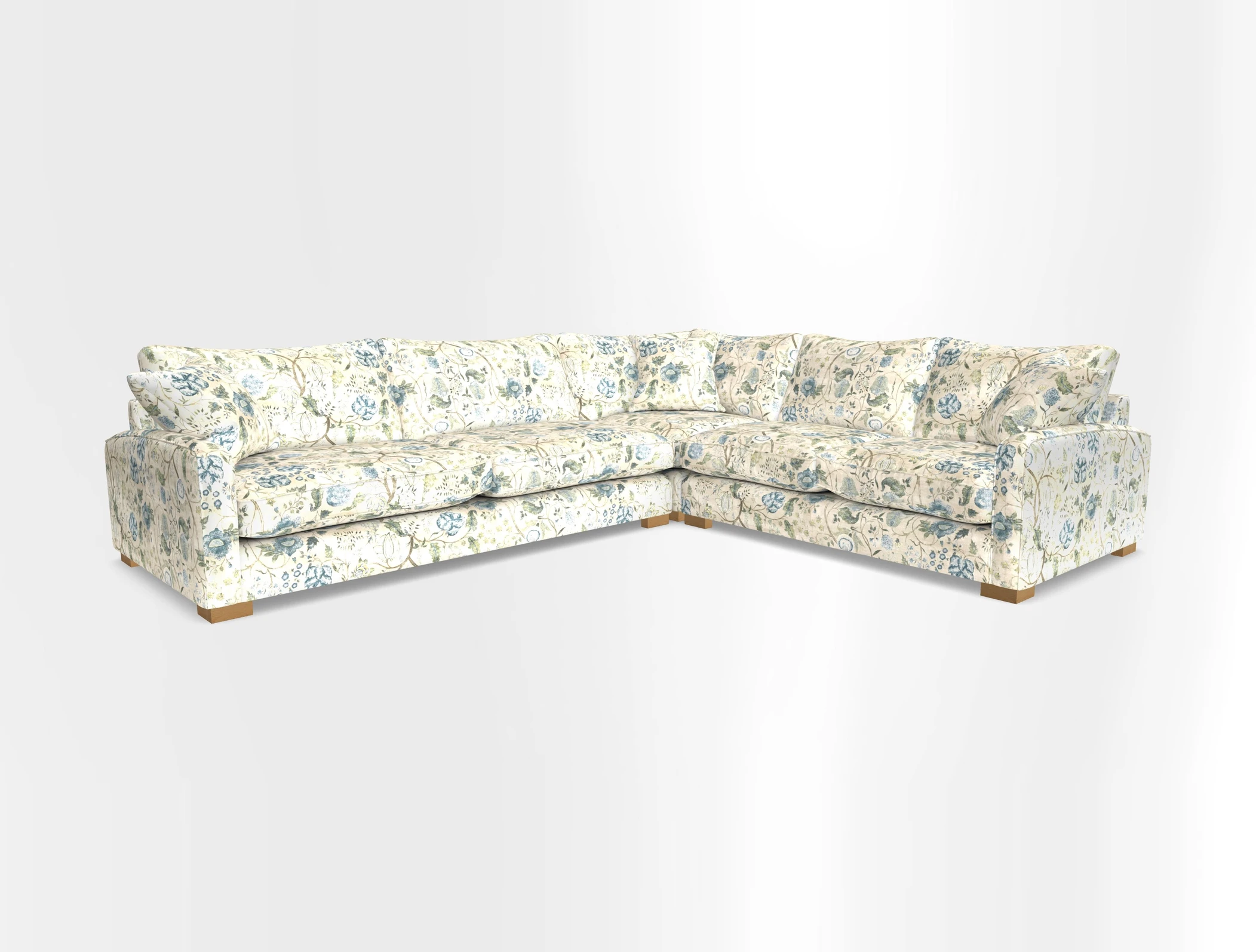 Brook Green large corner sofa LHF in Two Tone Plain Biscuit