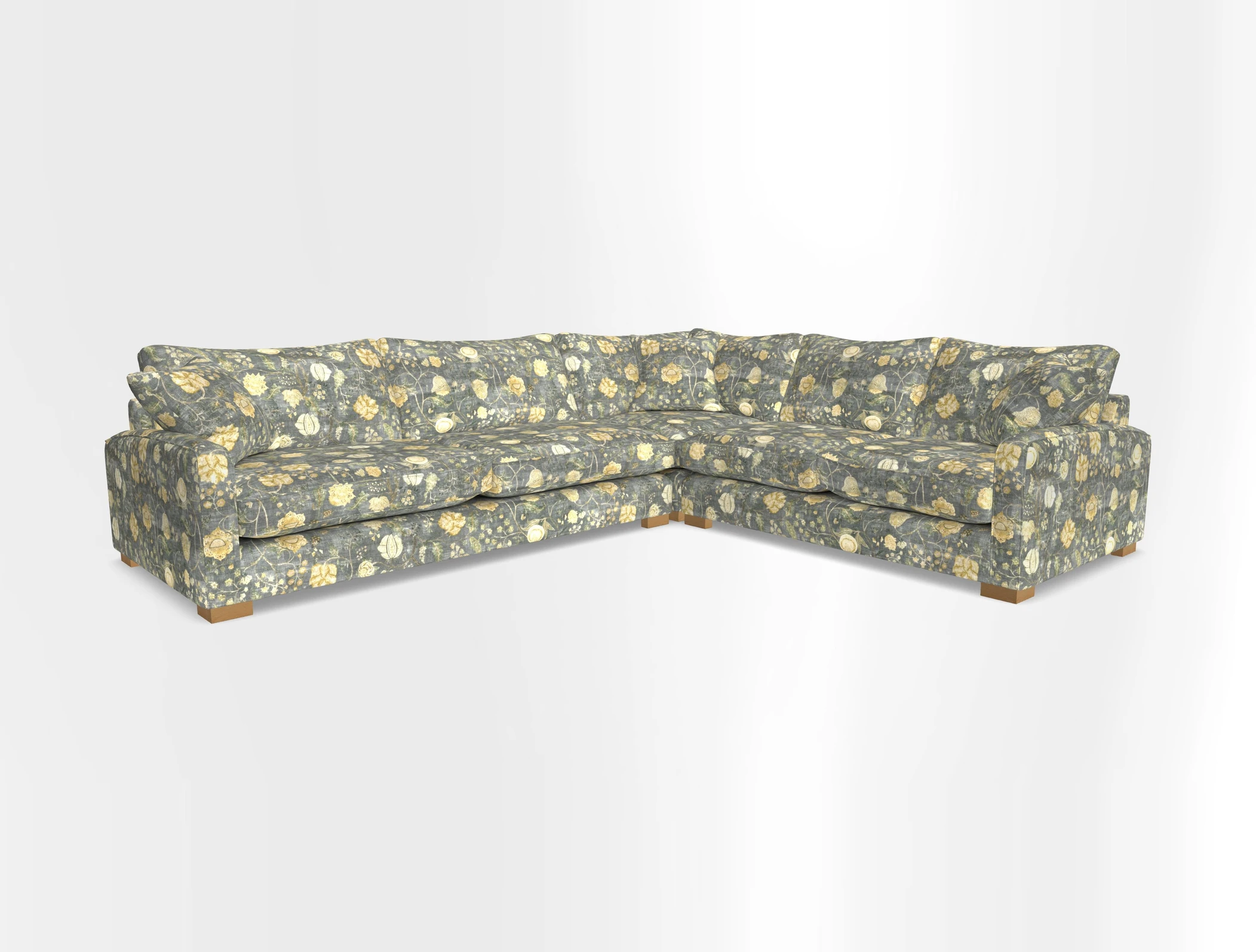 Brook Green large corner sofa LHF in Two Tone Plain Biscuit