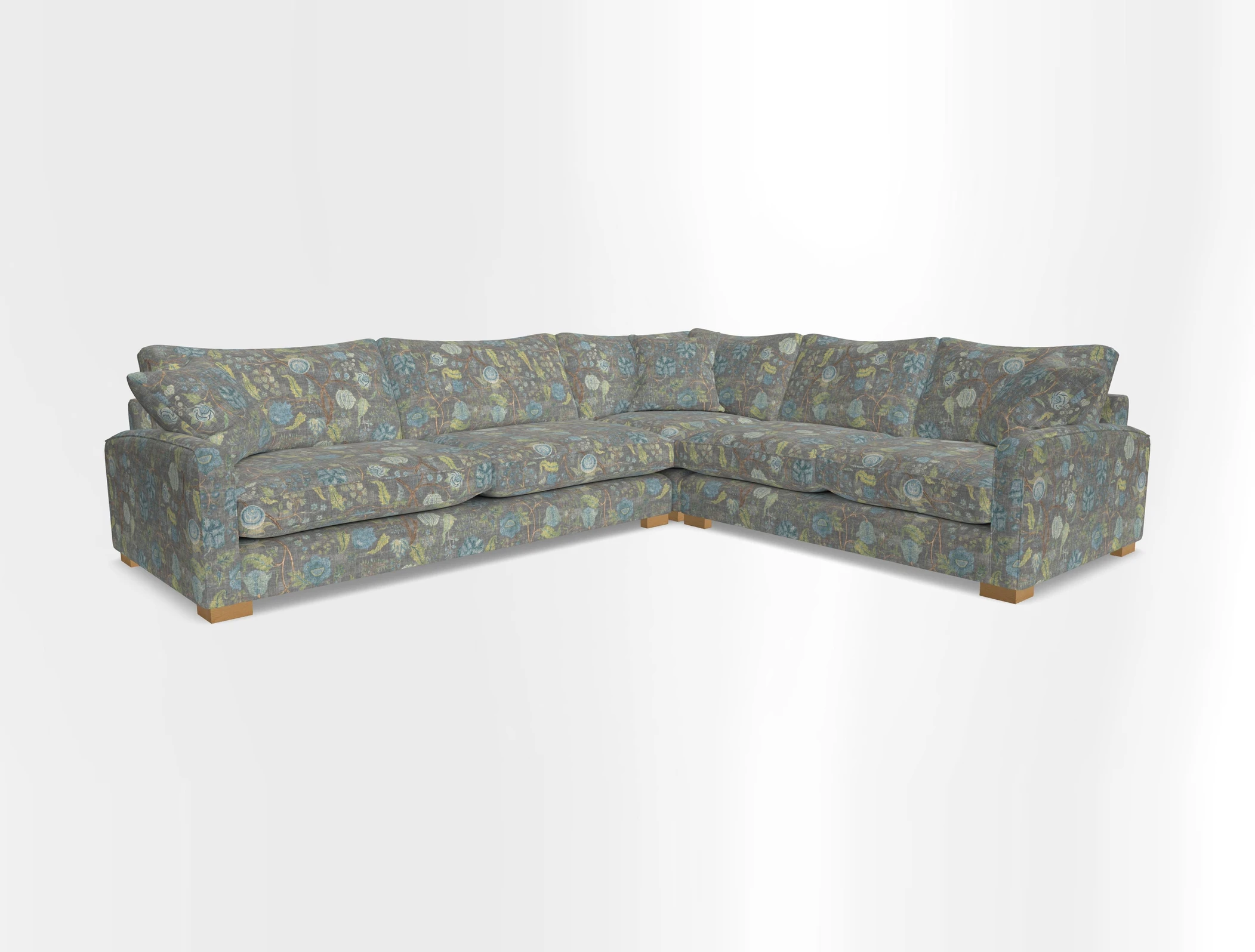 Brook Green large corner sofa LHF in Two Tone Plain Biscuit