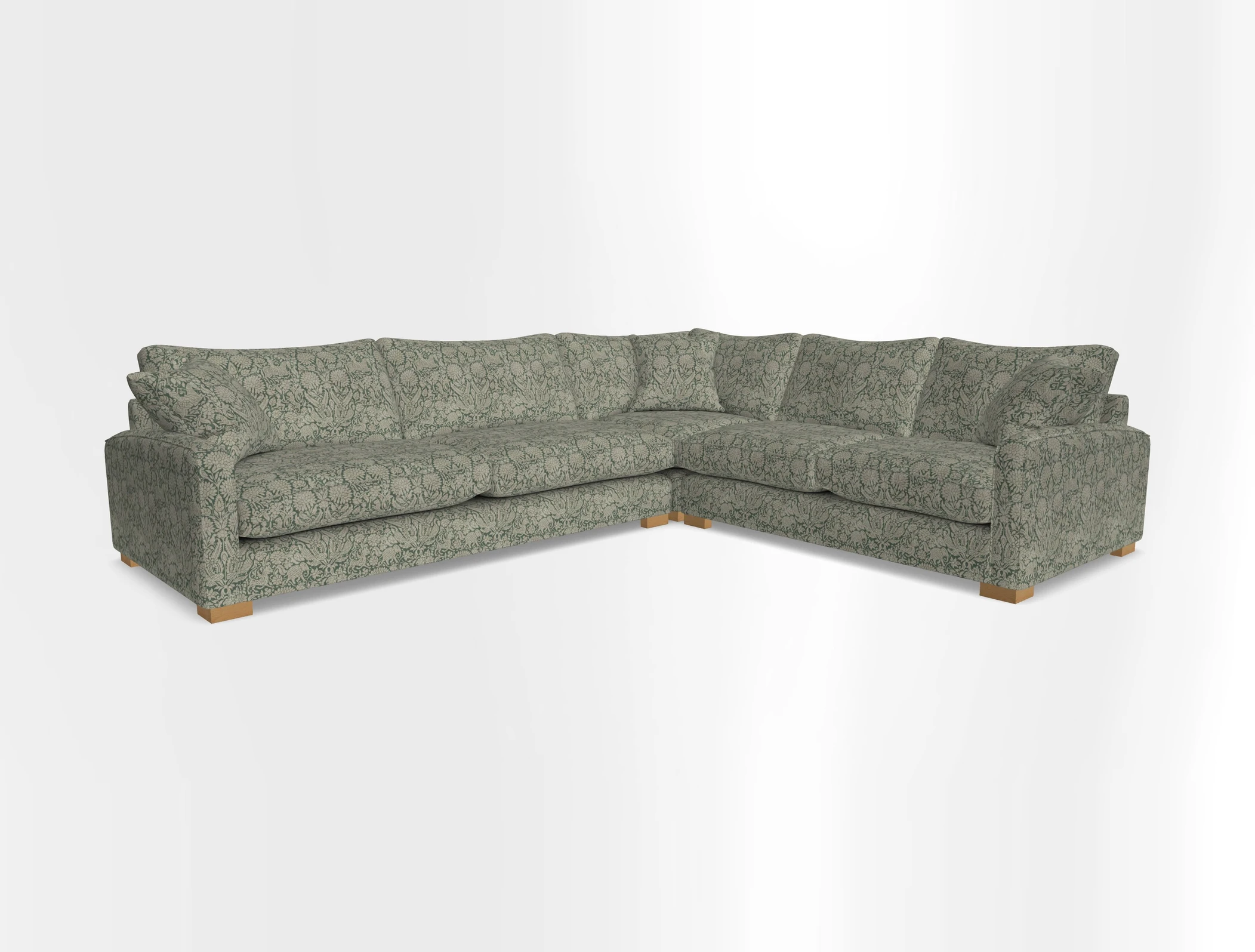Brook Green large corner sofa LHF in Two Tone Plain Biscuit